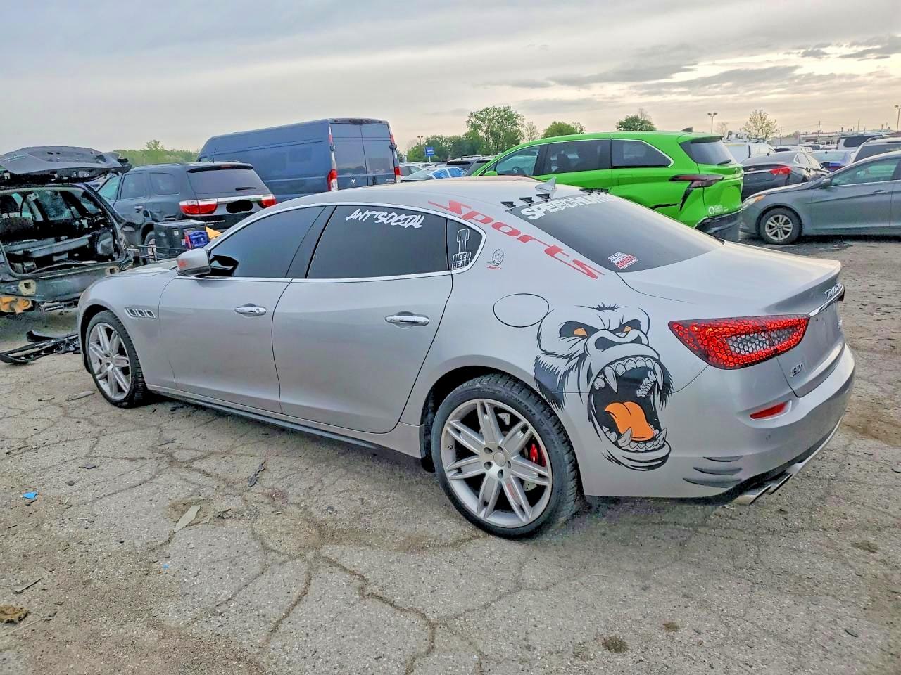 2014 Maserati Quattroporte S Silver vin: ZAM56RRA6E1079319
