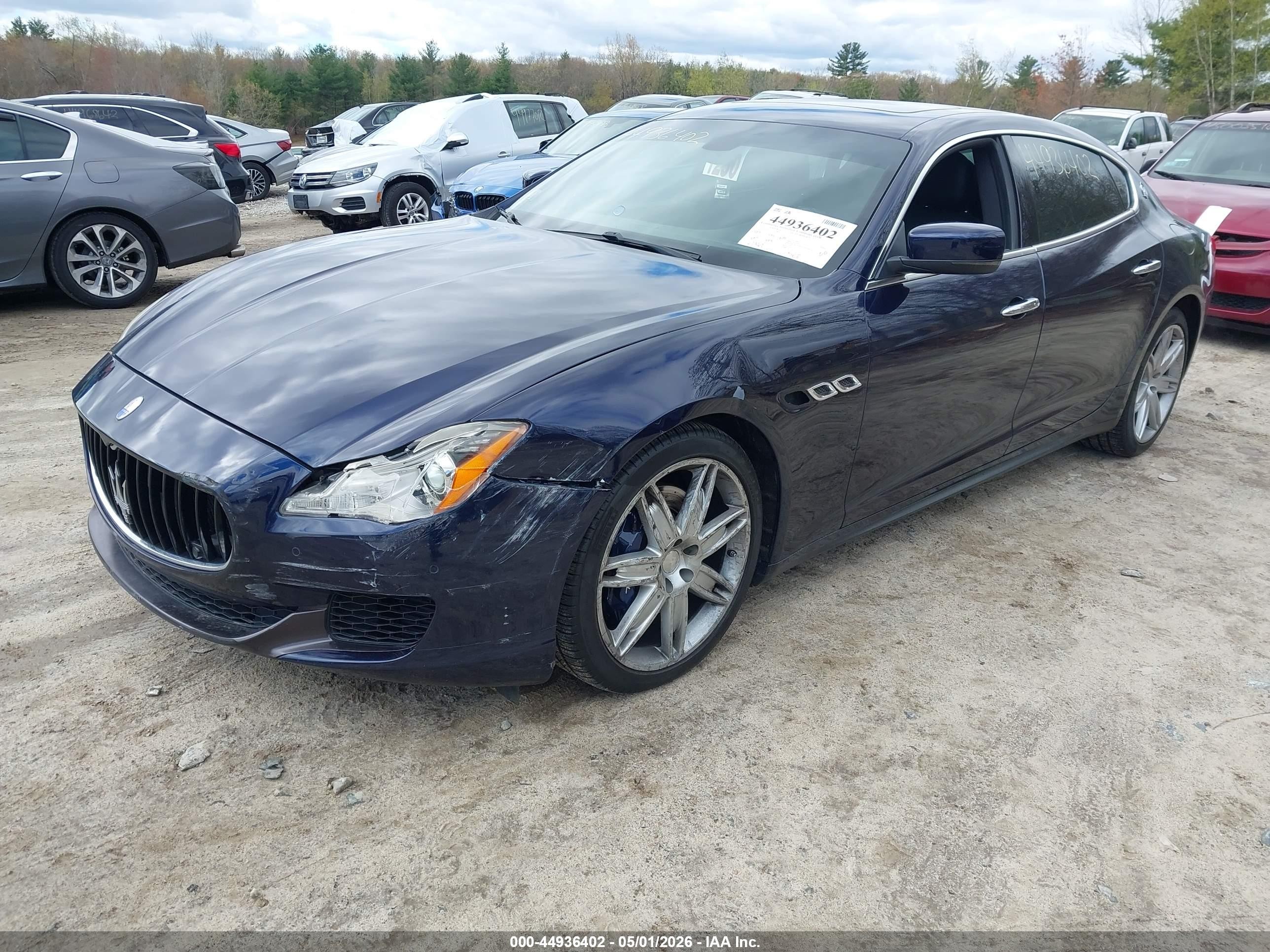 2015 Maserati Quattroporte S Q4 Blue vin: ZAM56RRA9F1150868