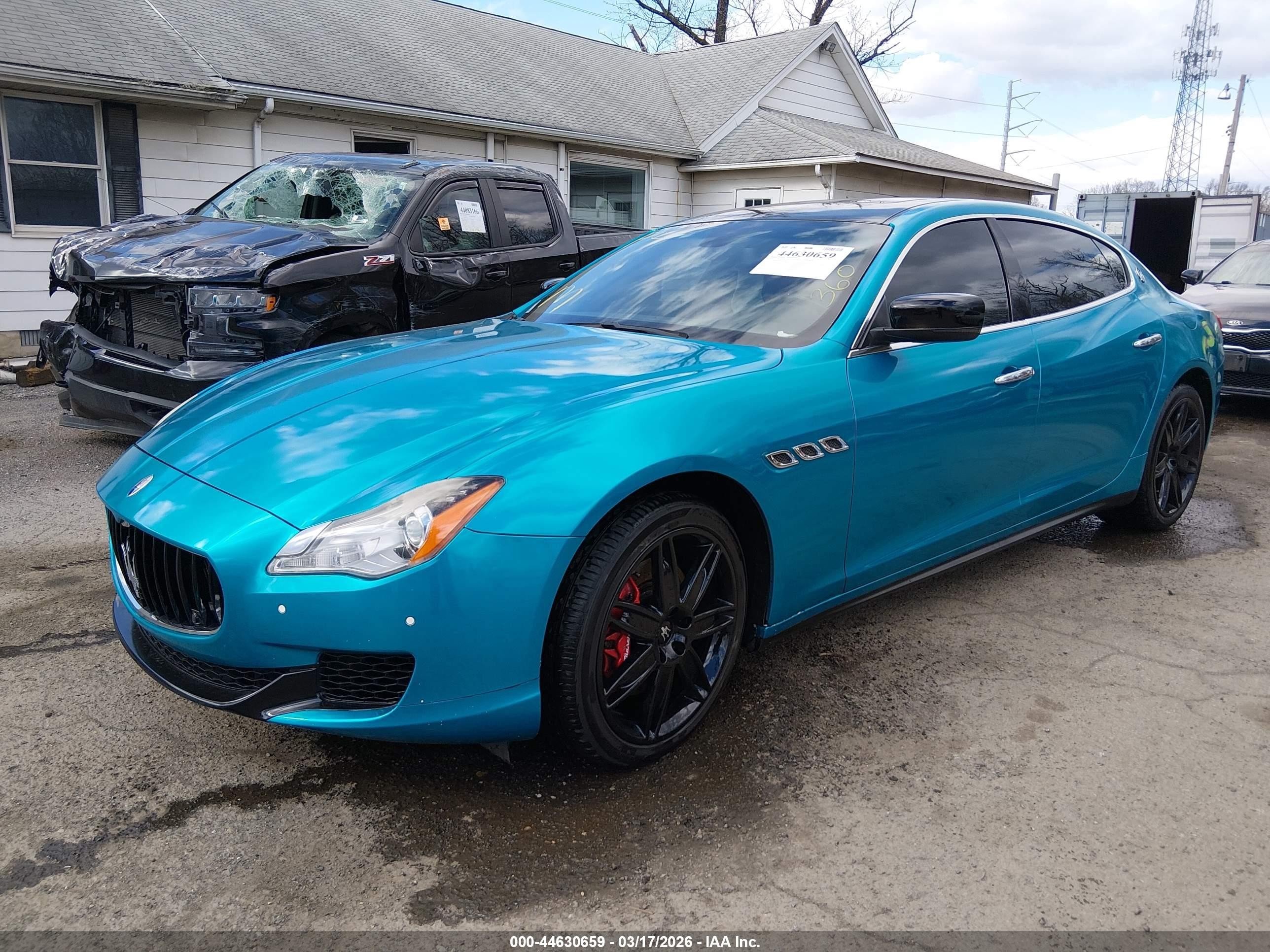 2015 Maserati Quattroporte S Q4 Turquoise vin: ZAM56RRAXF1135828