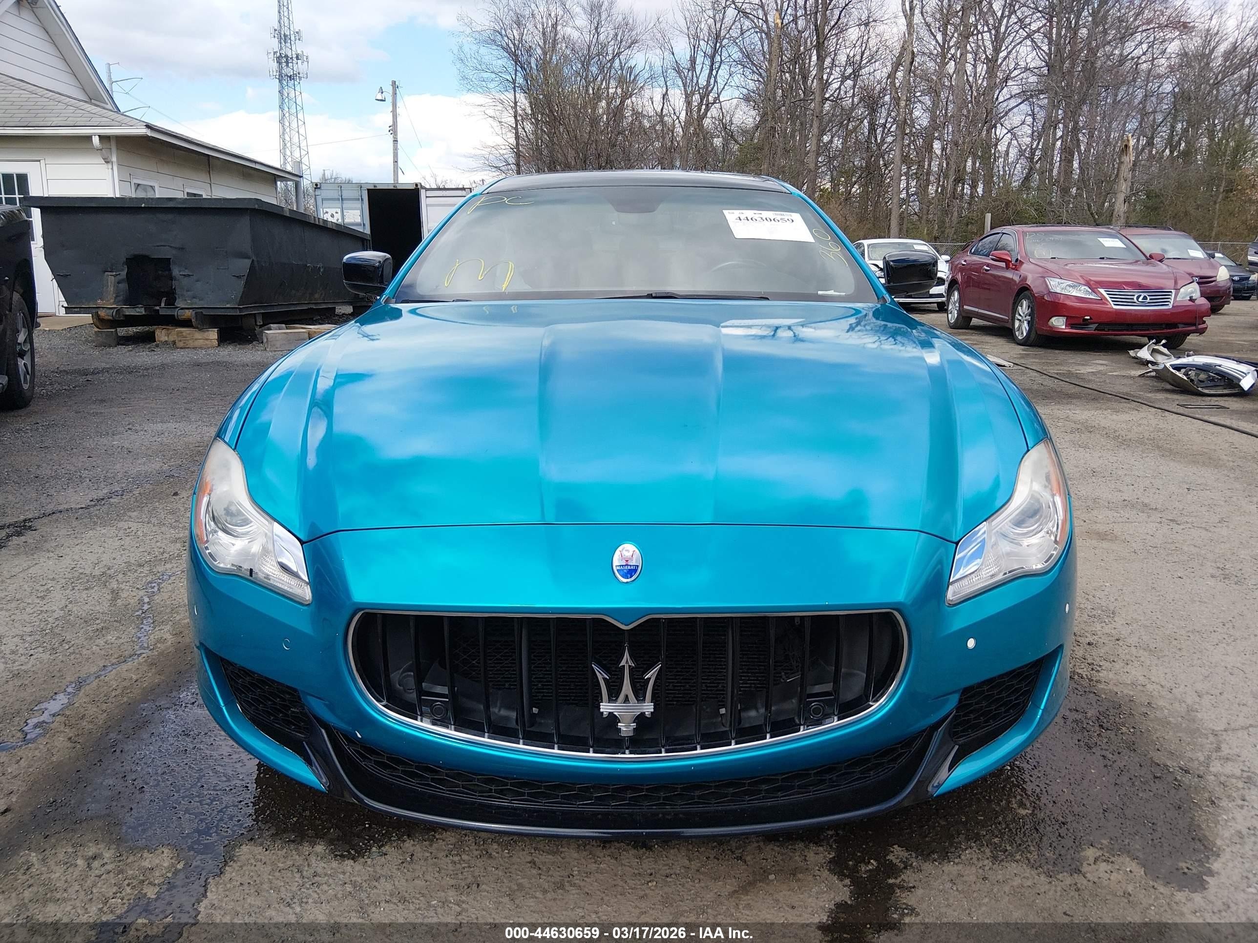 2015 Maserati Quattroporte S Q4 Turquoise vin: ZAM56RRAXF1135828