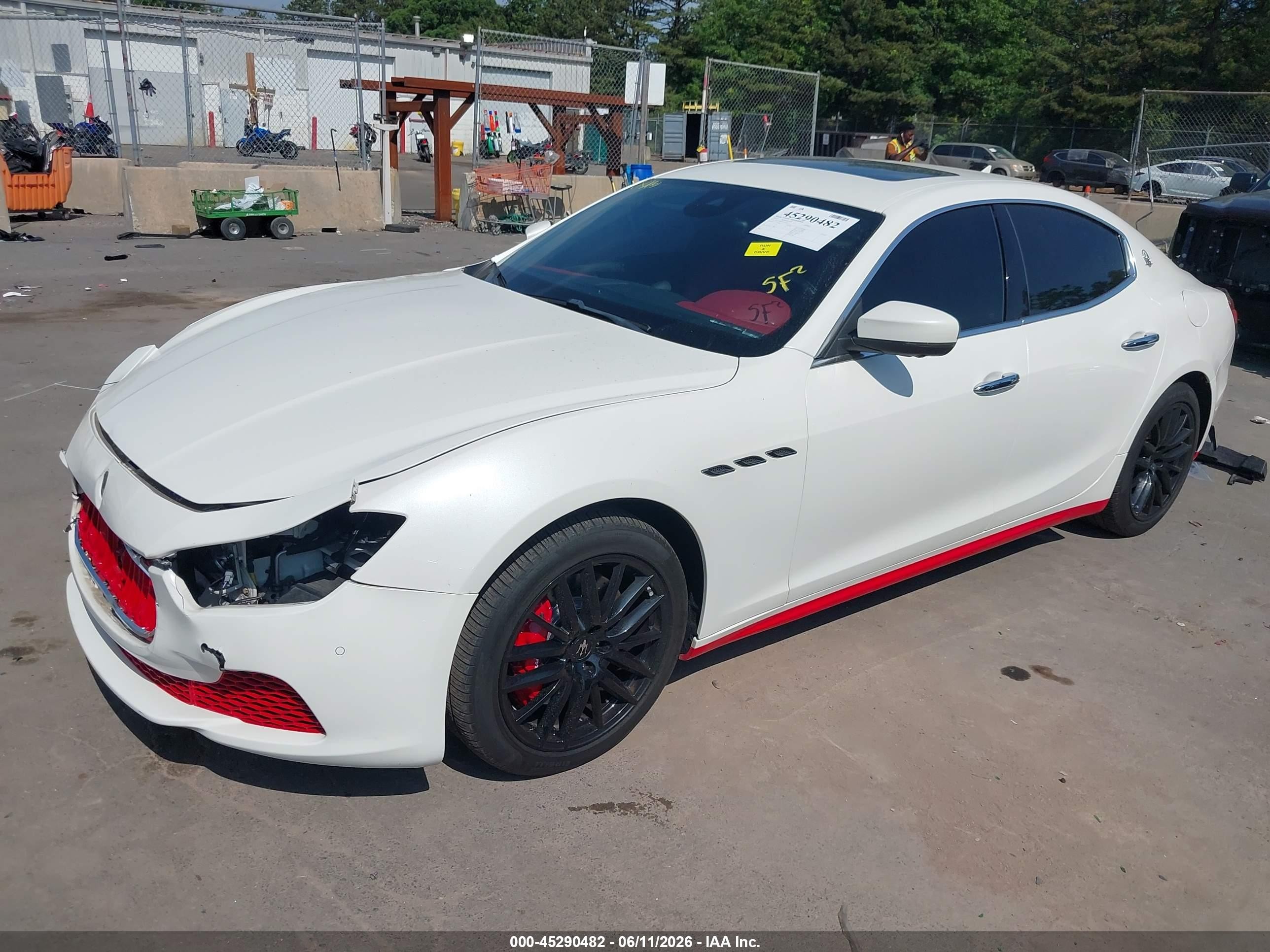 2017 Maserati Ghibli S White vin: ZAM57RSL5H1226517