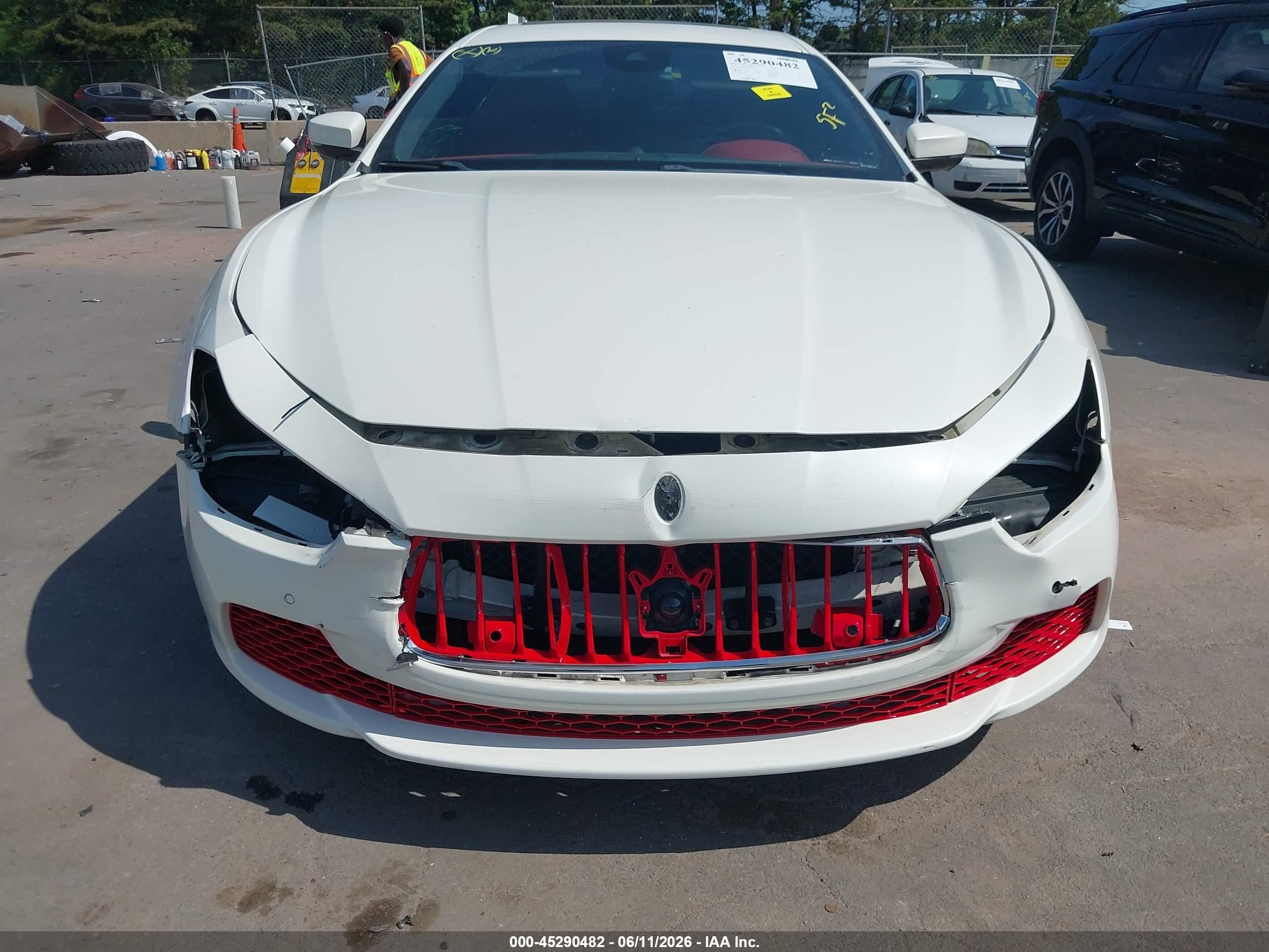 2017 Maserati Ghibli S White vin: ZAM57RSL5H1226517