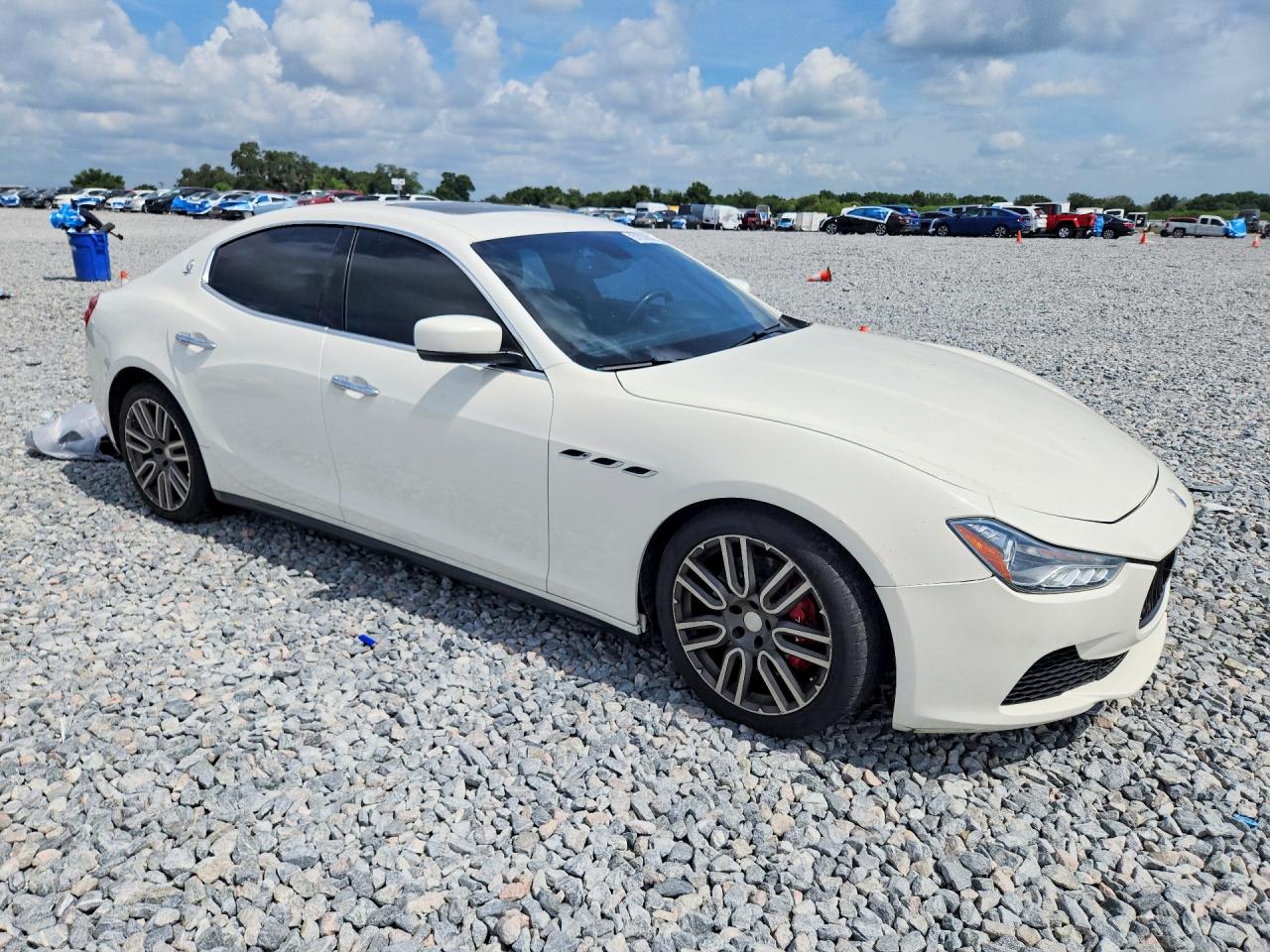 2015 Maserati Ghibli S White vin: ZAM57RTA1F1144469