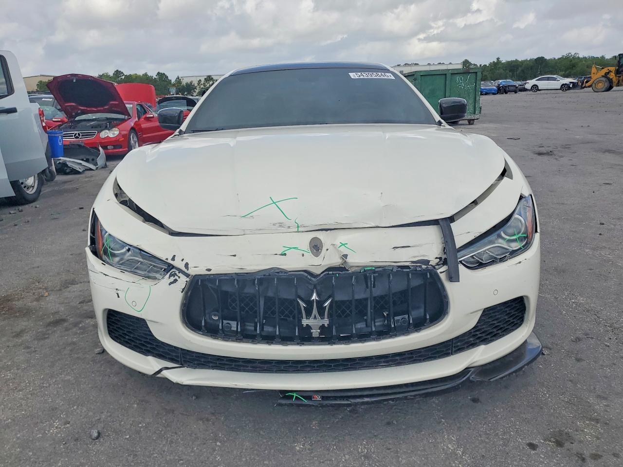 2015 Maserati Ghibli S White vin: ZAM57RTA2F1131746