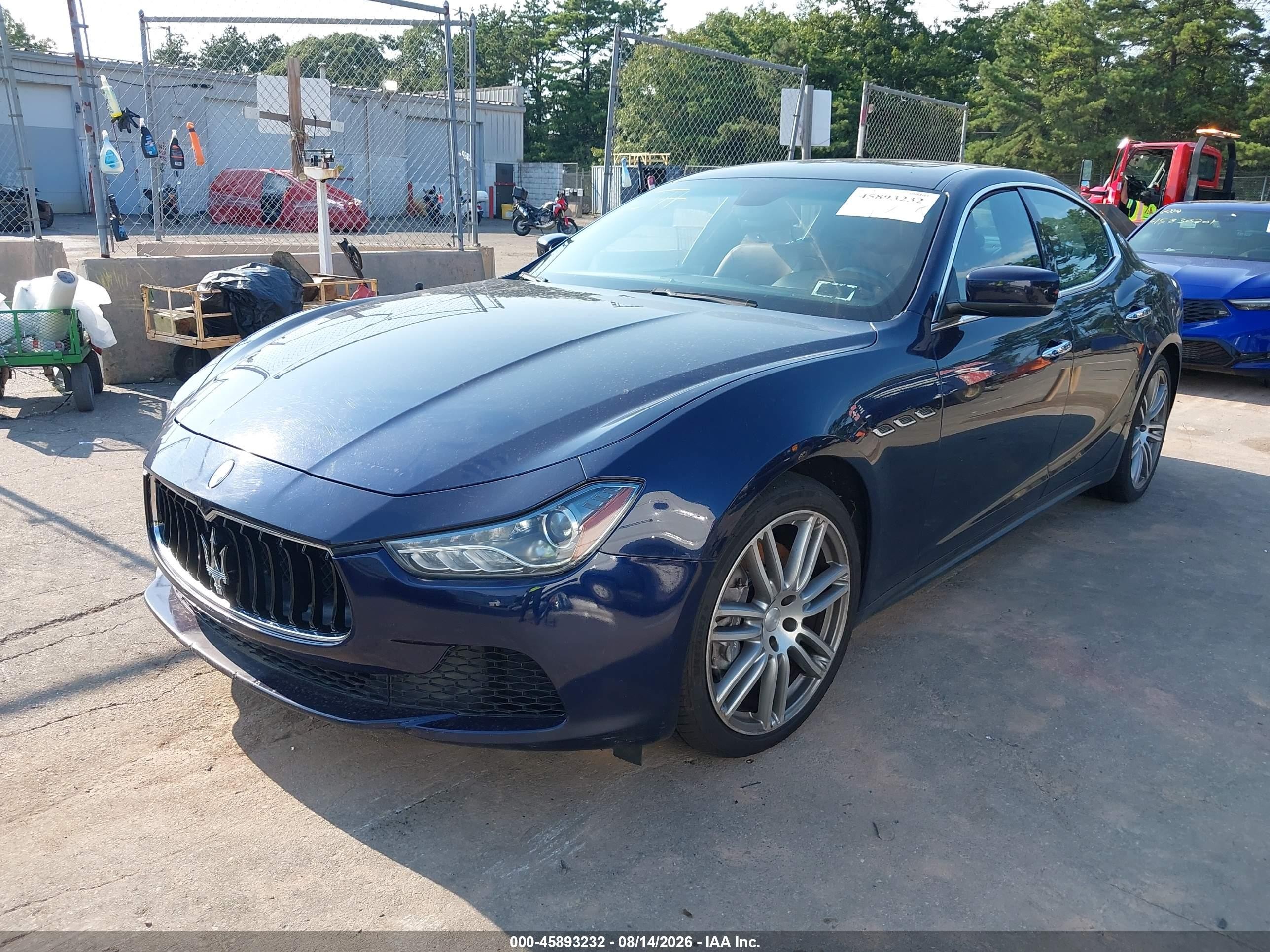2015 Maserati Ghibli S Q4 Dark Blue vin: ZAM57RTA2F1137336