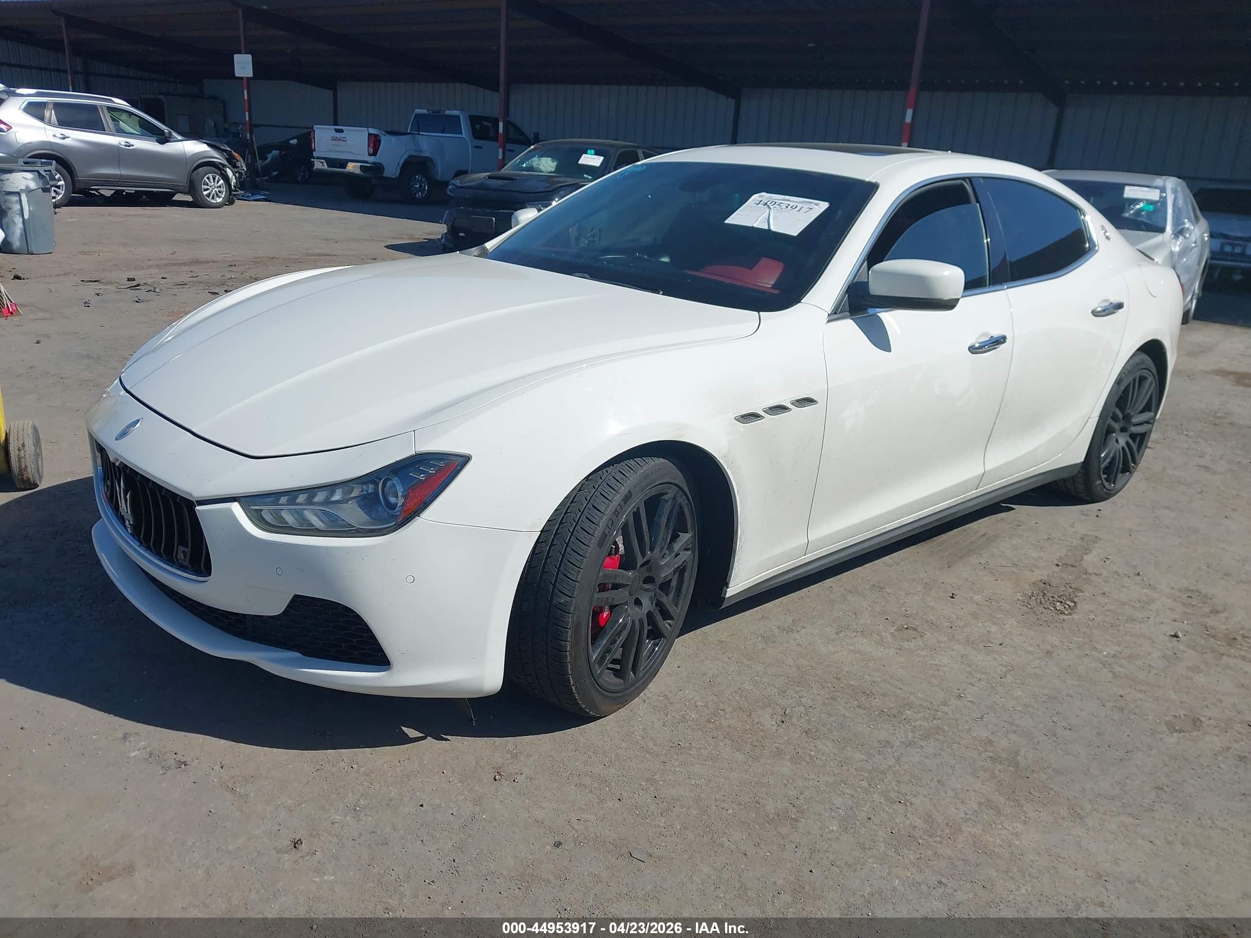 2015 Maserati Ghibli S Q4 White vin: ZAM57RTA3F1145641