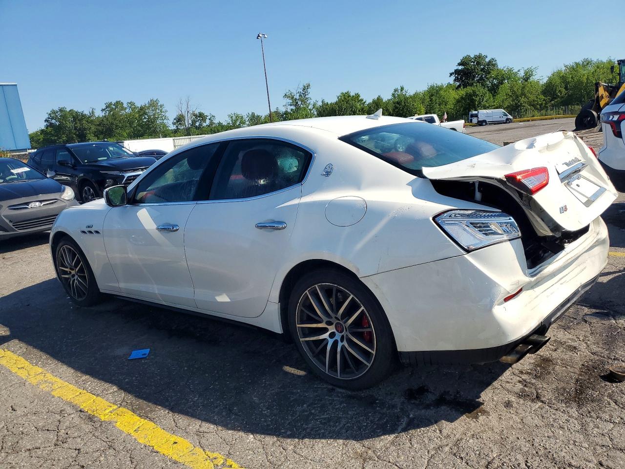 2015 Maserati Ghibli S White vin: ZAM57RTA5F1133376
