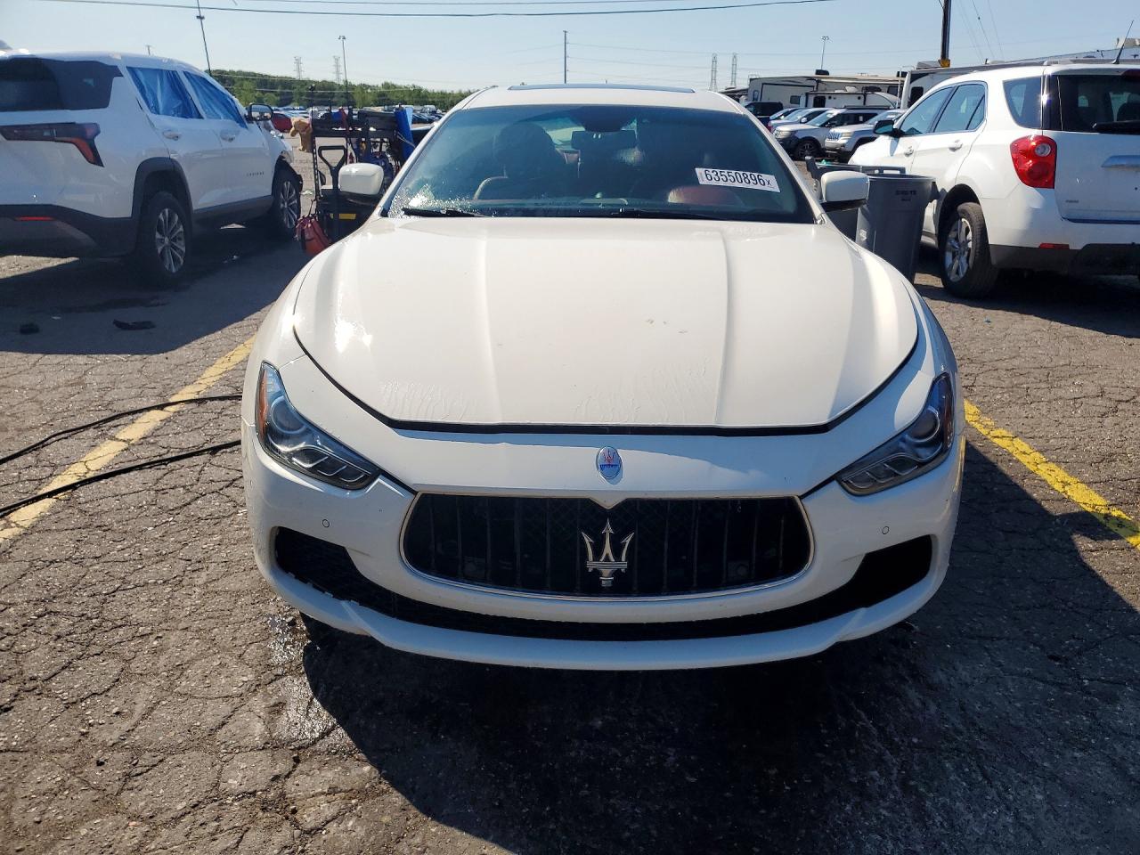 2015 Maserati Ghibli S White vin: ZAM57RTA5F1133376