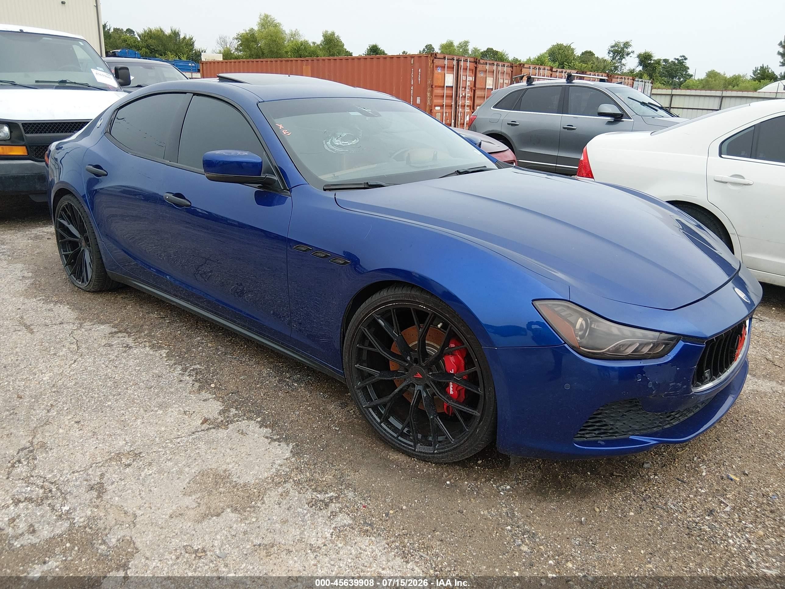 2015 Maserati Ghibli S Q4 Blue vin: ZAM57RTA5F1150985