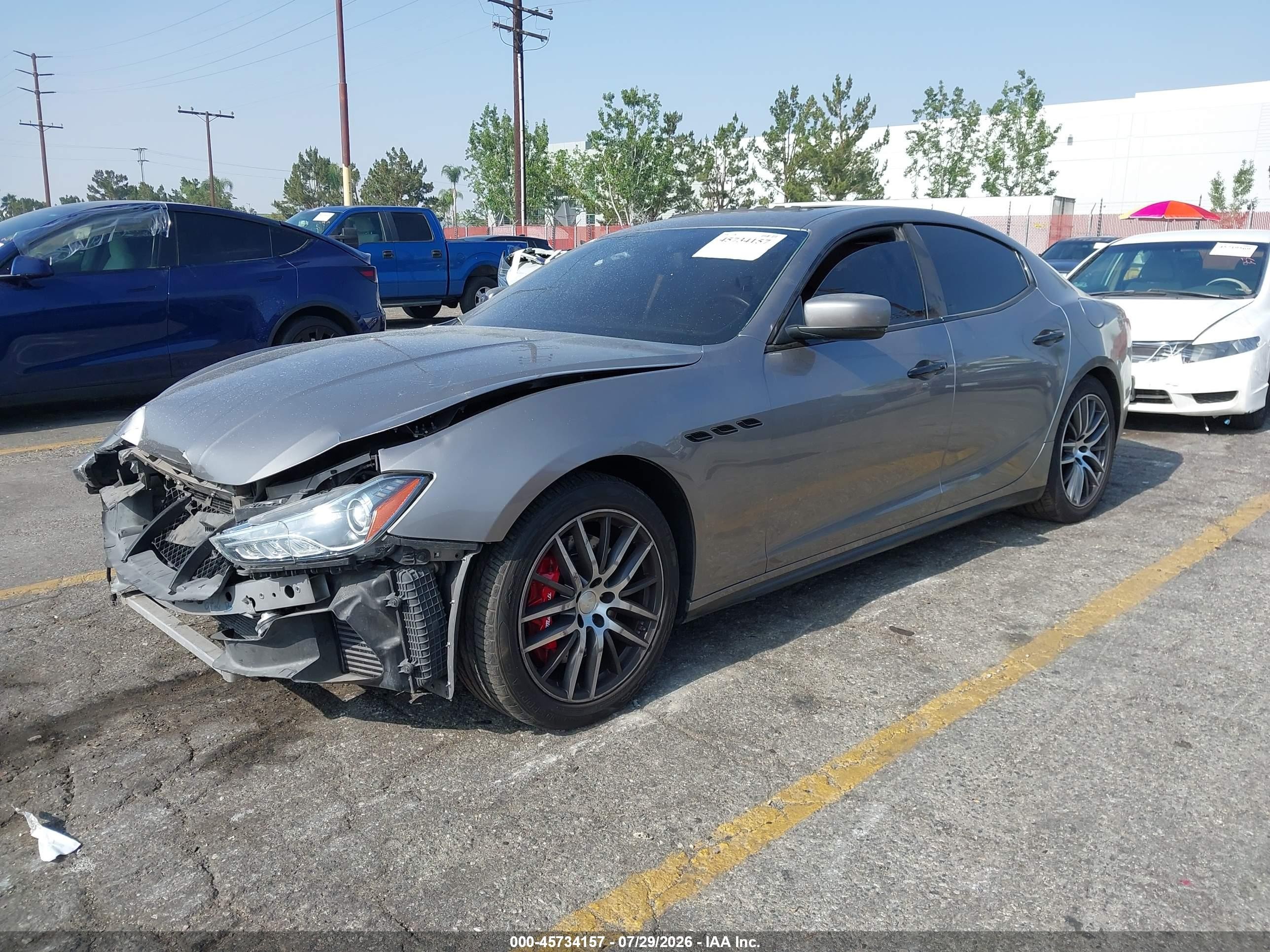 2014 Maserati Ghibli S Q4 Gray vin: ZAM57RTA6E1088429