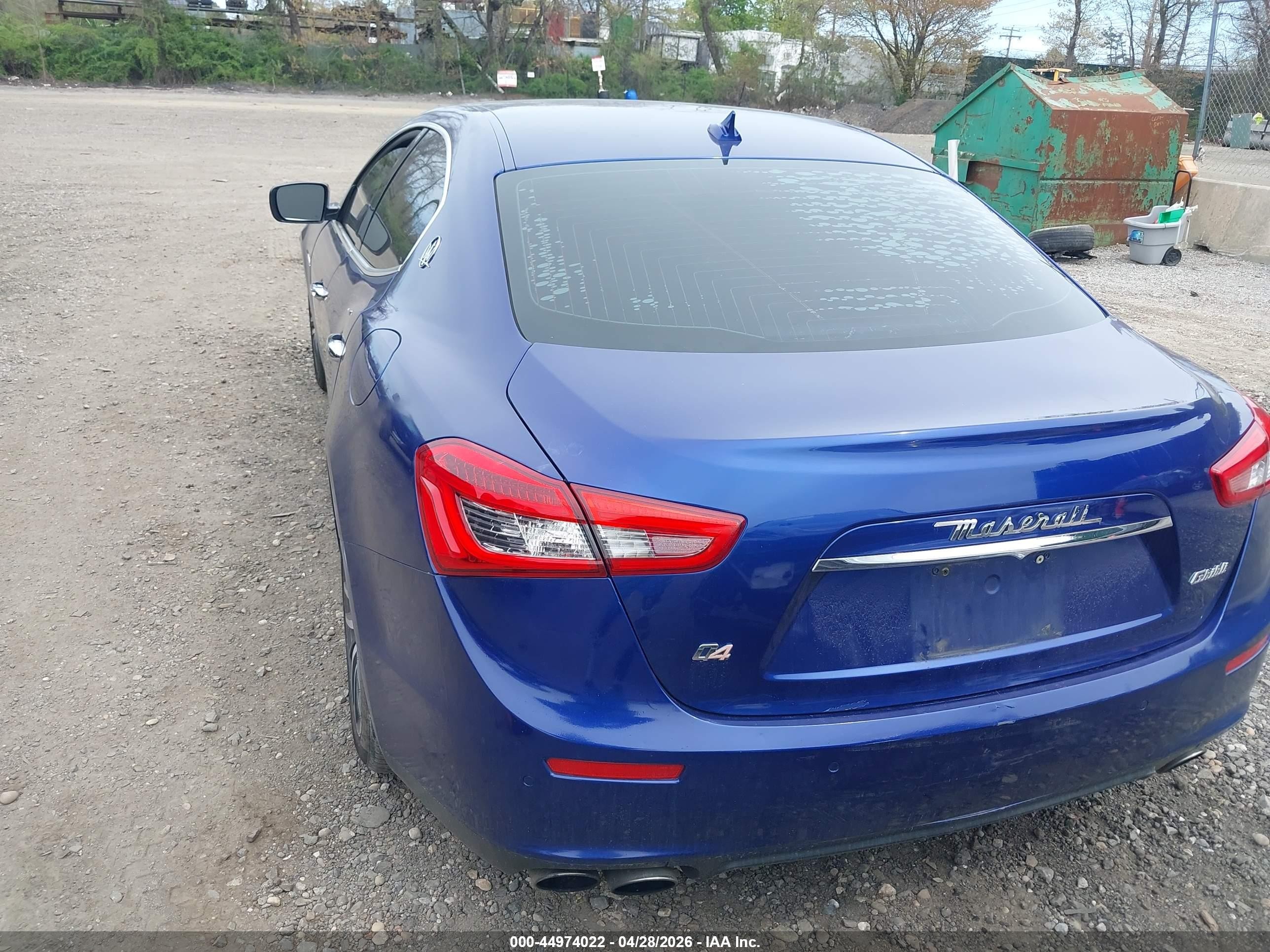 2014 Maserati Ghibli S Q4 Blue vin: ZAM57RTA7E1087452