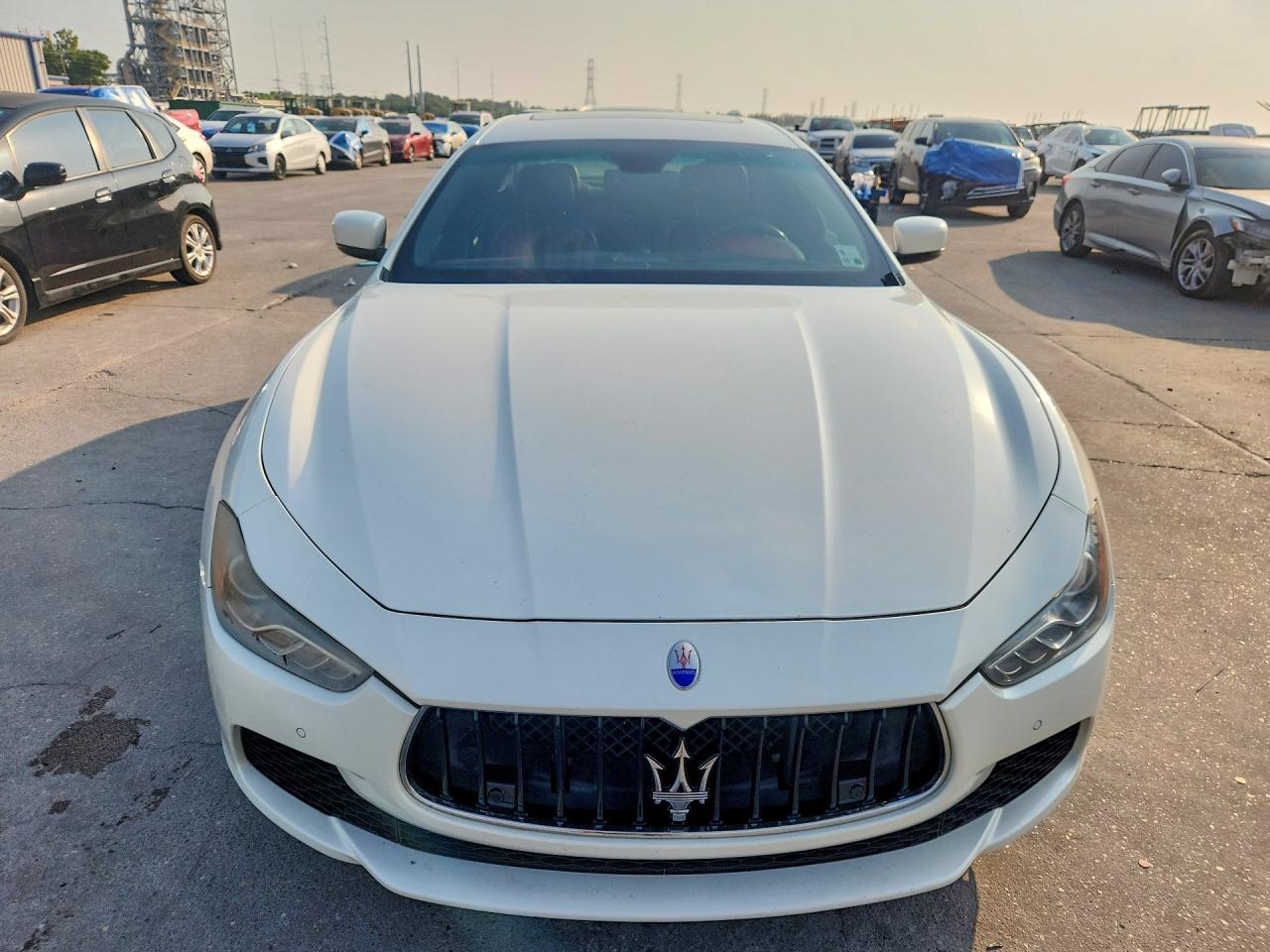 2014 Maserati Ghibli S White vin: ZAM57RTA7E1105755