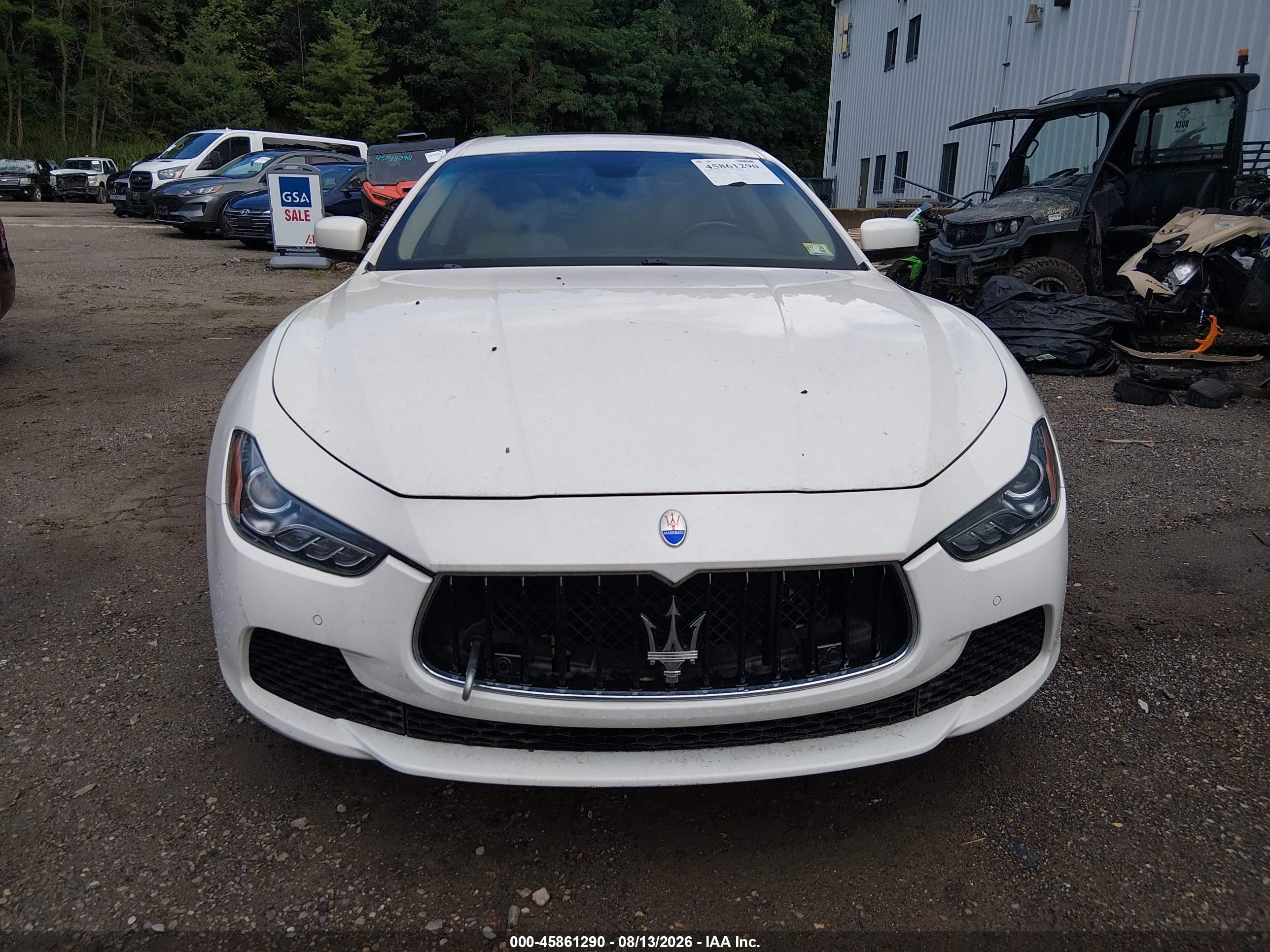 2014 Maserati Ghibli S Q4 White vin: ZAM57RTA8E1085628