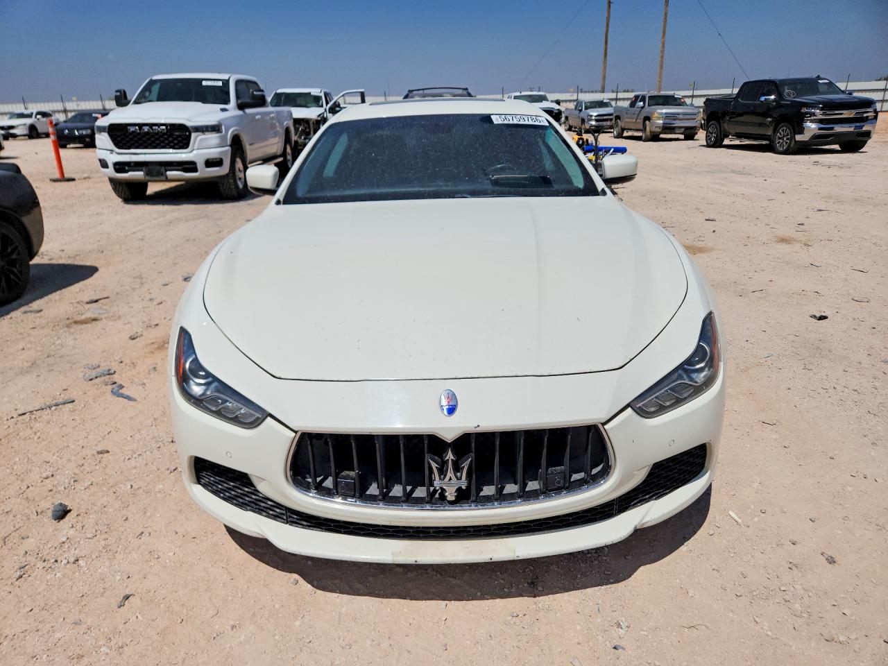 2014 Maserati Ghibli S White vin: ZAM57RTAXE1106530