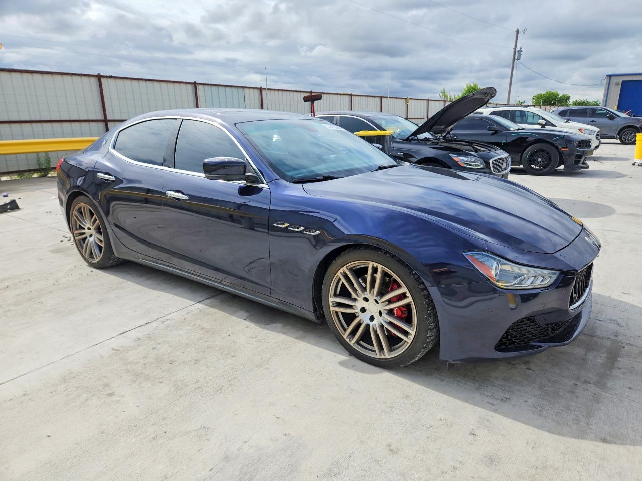 2015 Maserati Ghibli S Blue vin: ZAM57RTAXF1142395