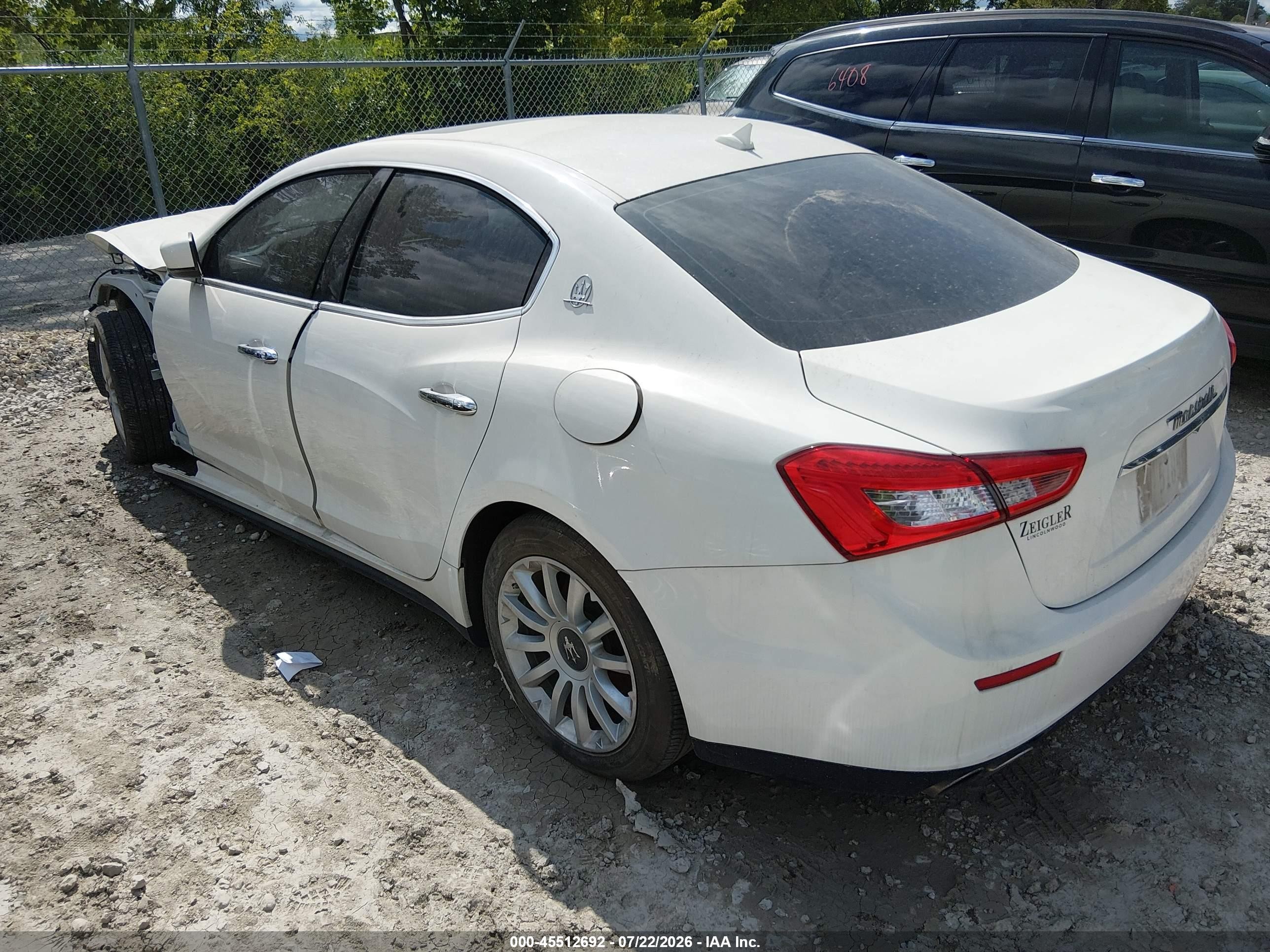 2014 Maserati Ghibli   White vin: ZAM57XSA0E1090215