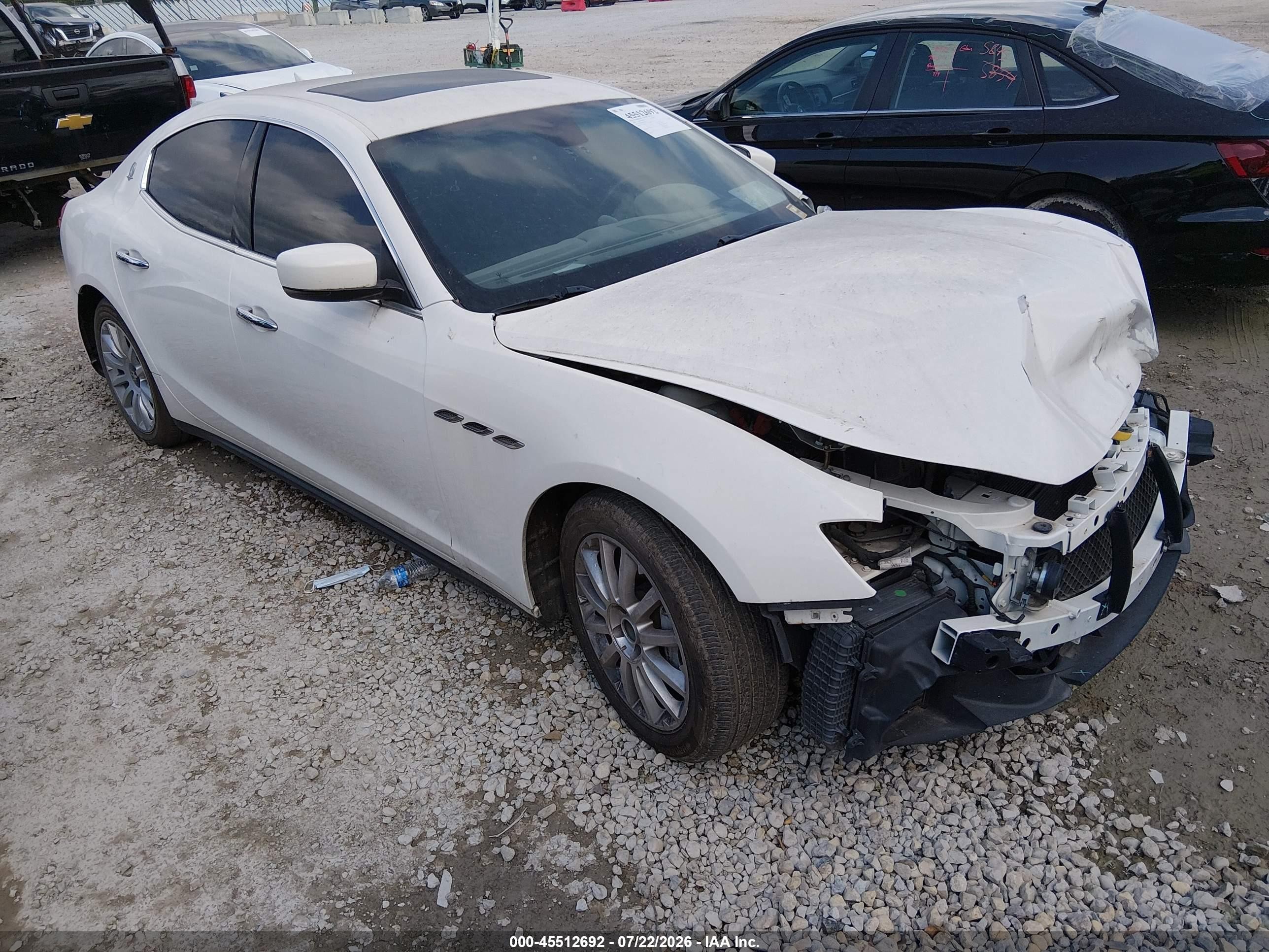 2014 Maserati Ghibli   White vin: ZAM57XSA0E1090215