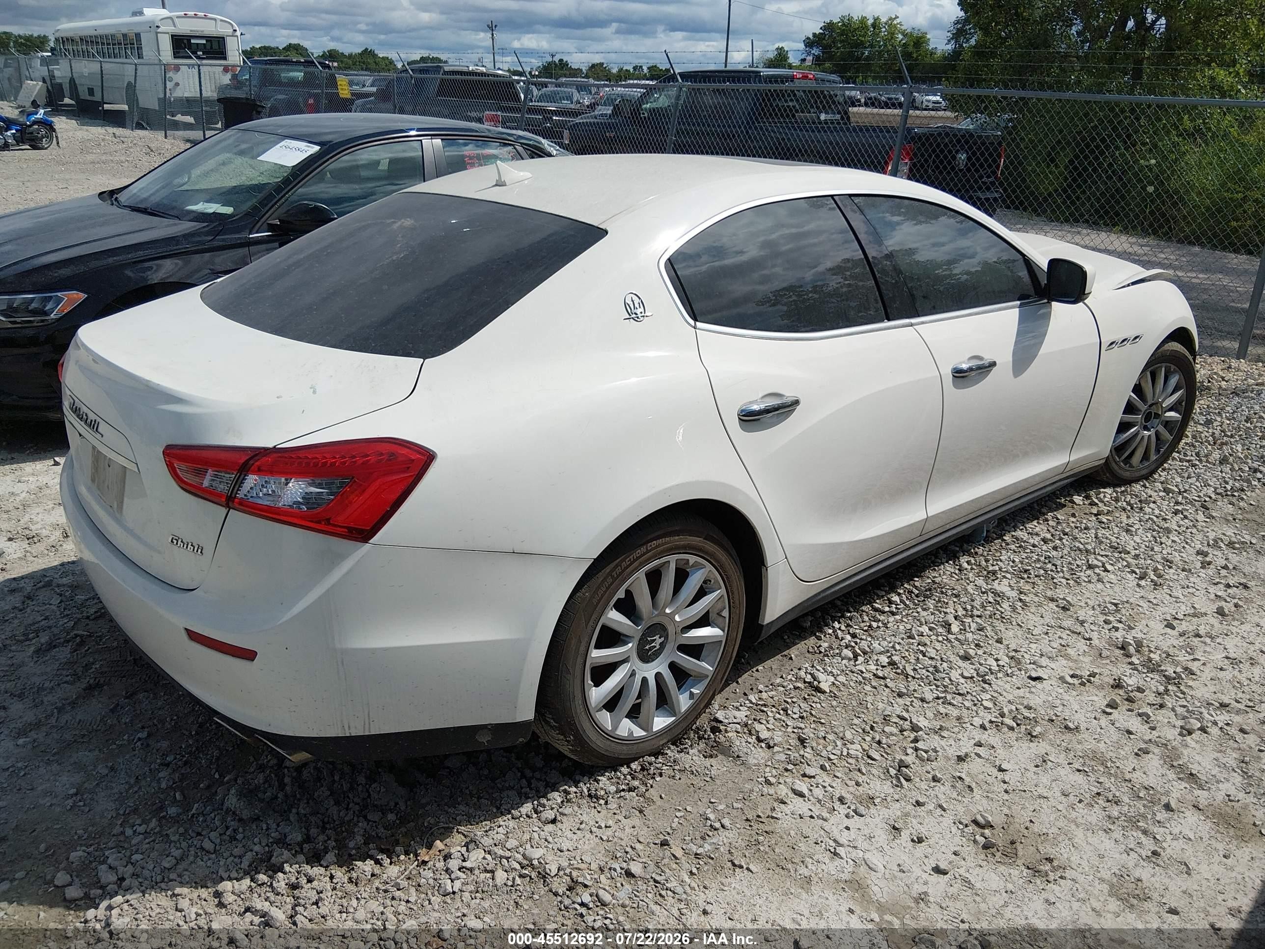 2014 Maserati Ghibli   White vin: ZAM57XSA0E1090215
