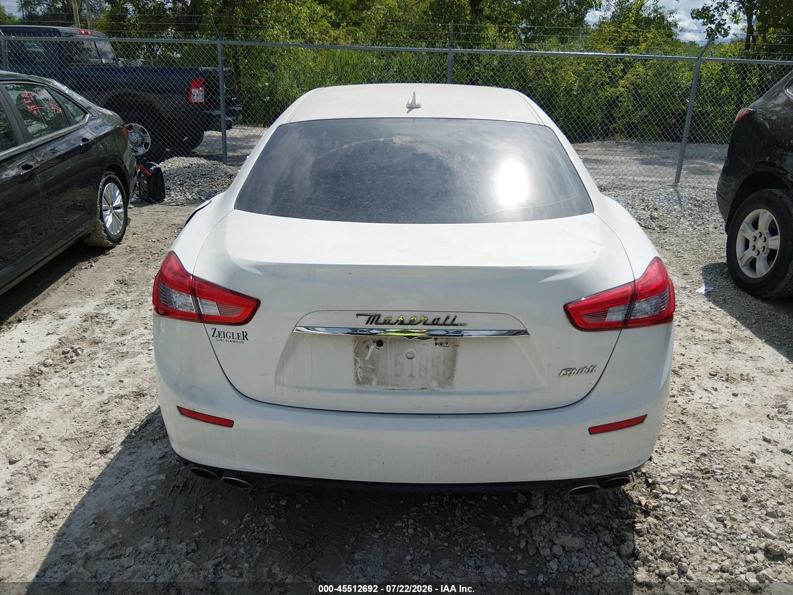 2014 Maserati Ghibli   White vin: ZAM57XSA0E1090215