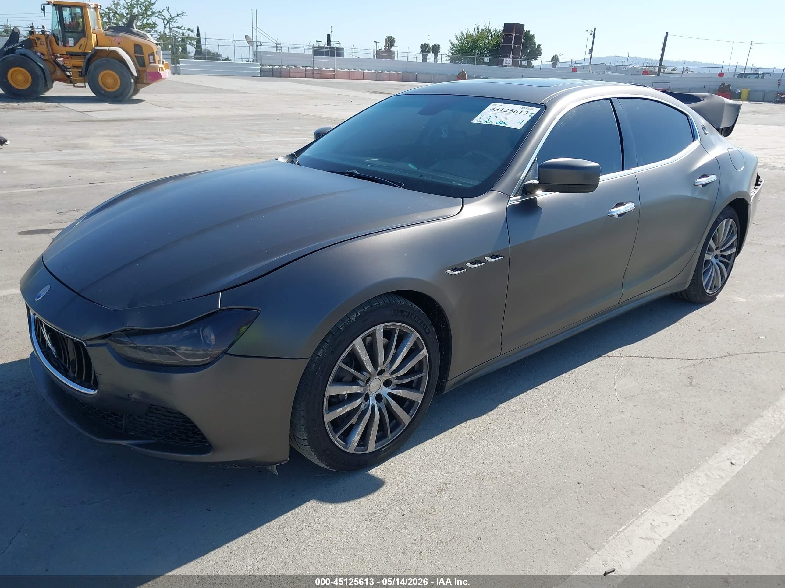 2015 Maserati Ghibli   Gray vin: ZAM57XSA3F1152630