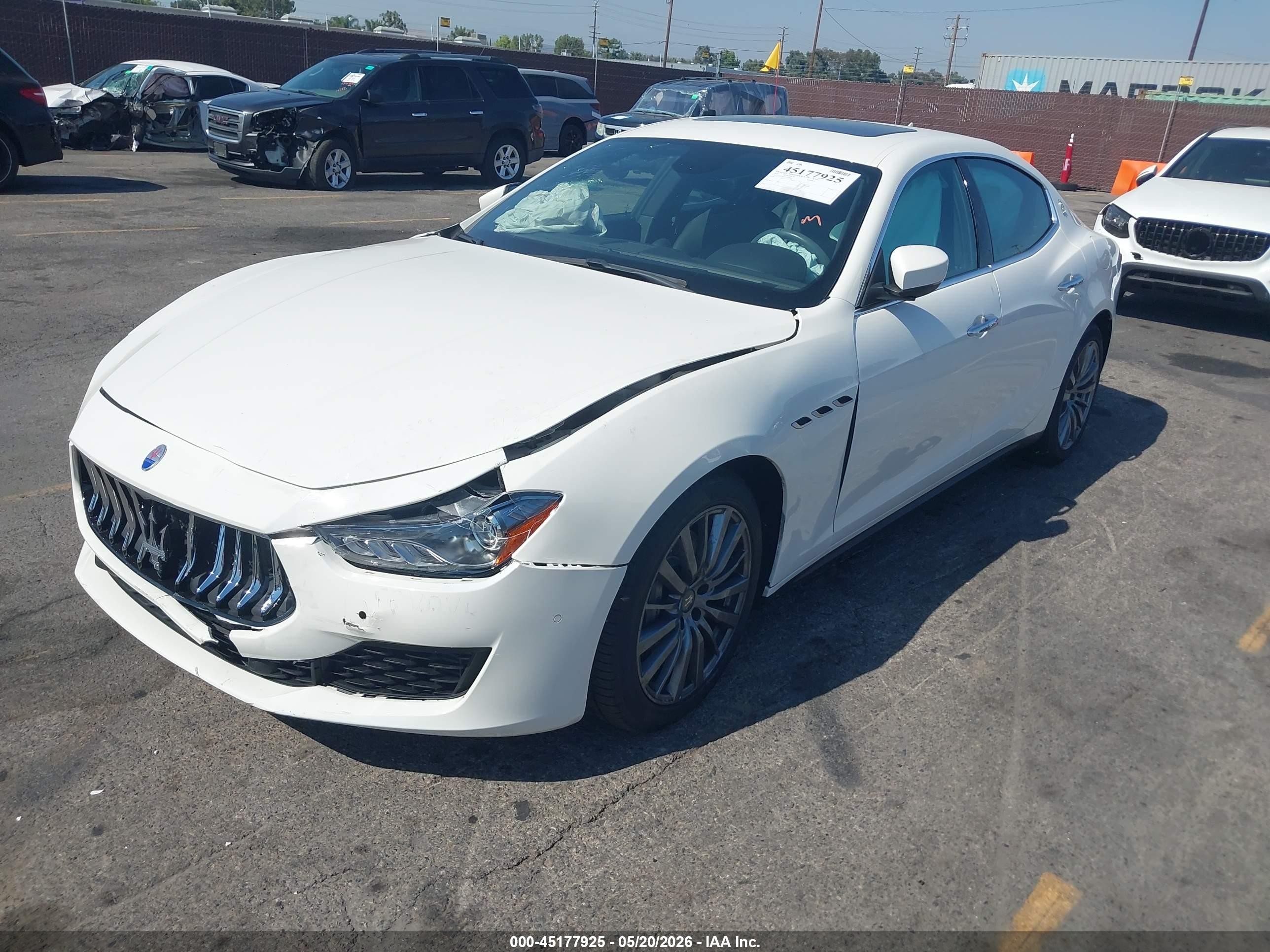 2020 Maserati Ghibli White vin: ZAM57XSA3L1349826
