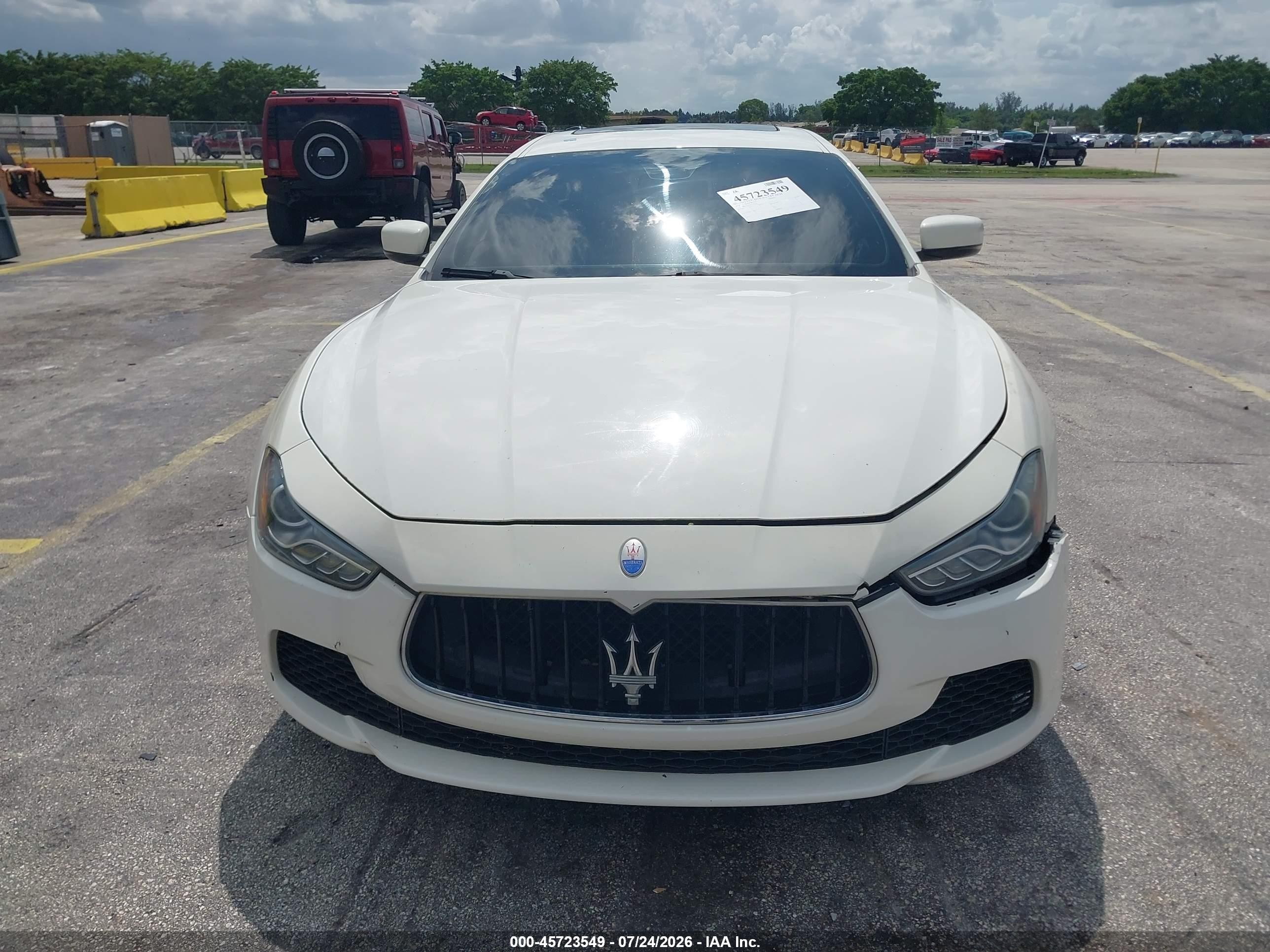 2014 Maserati Ghibli White vin: ZAM57XSA4E1128142