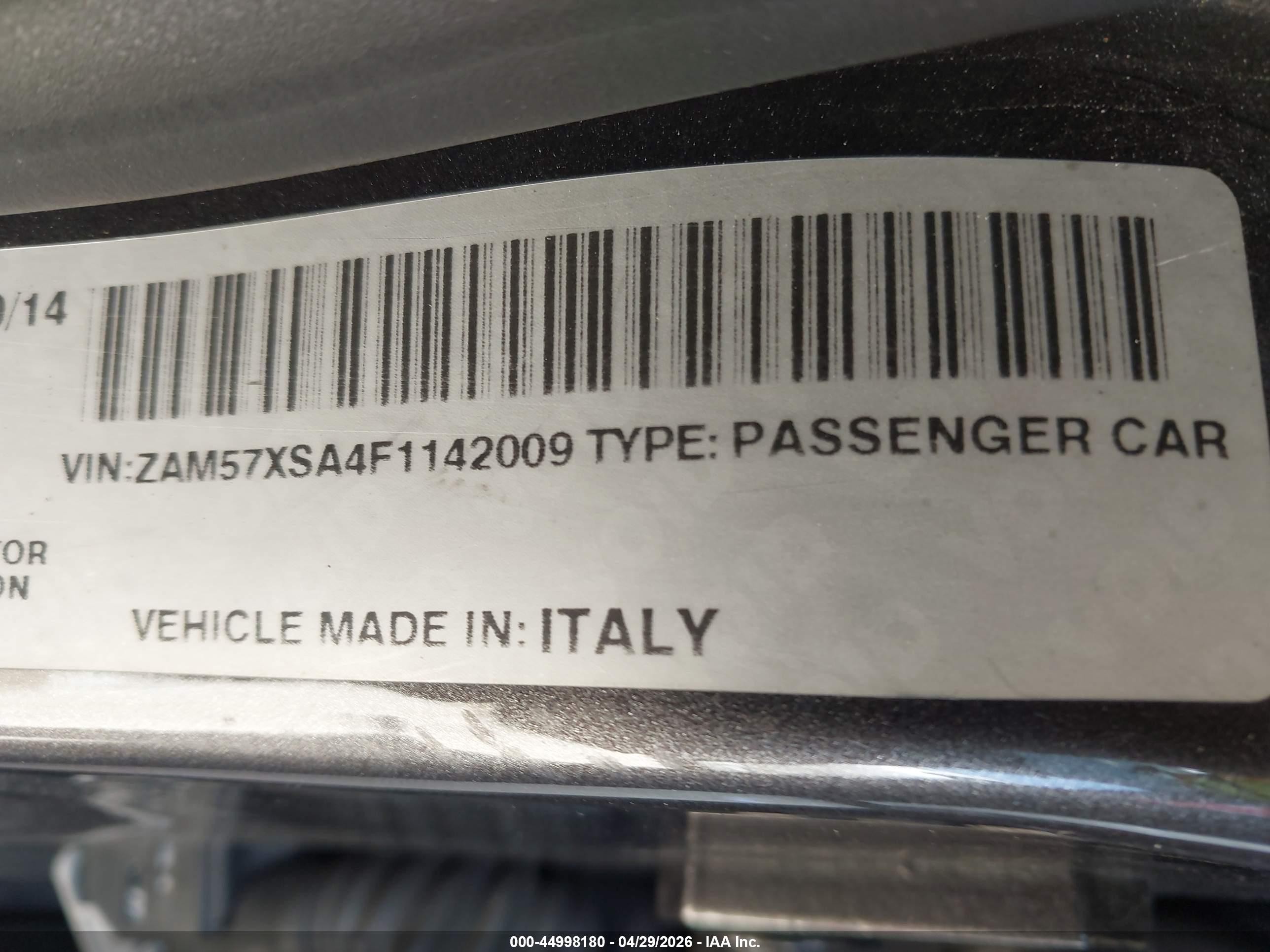 2015 Maserati Ghibli   Gray vin: ZAM57XSA4F1142009