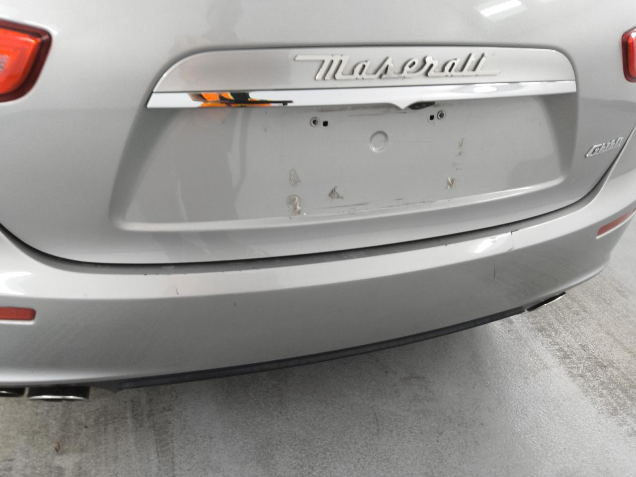 2014 Maserati Ghibli Silver vin: ZAM57XSA5E1091487 Damage: Rear Bumper, Chipped, 4