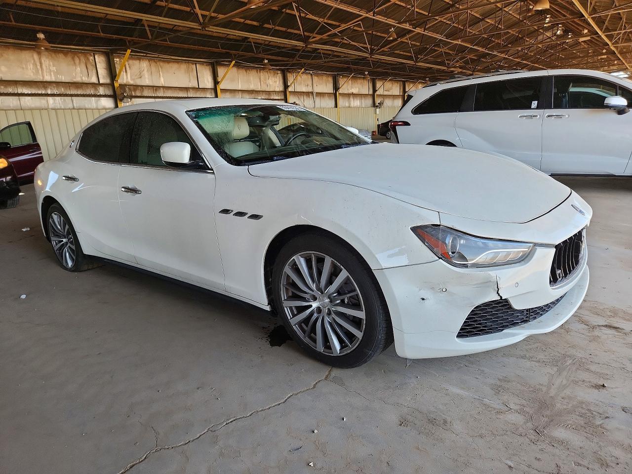 2015 Maserati Ghibli White vin: ZAM57XSA7F1130498