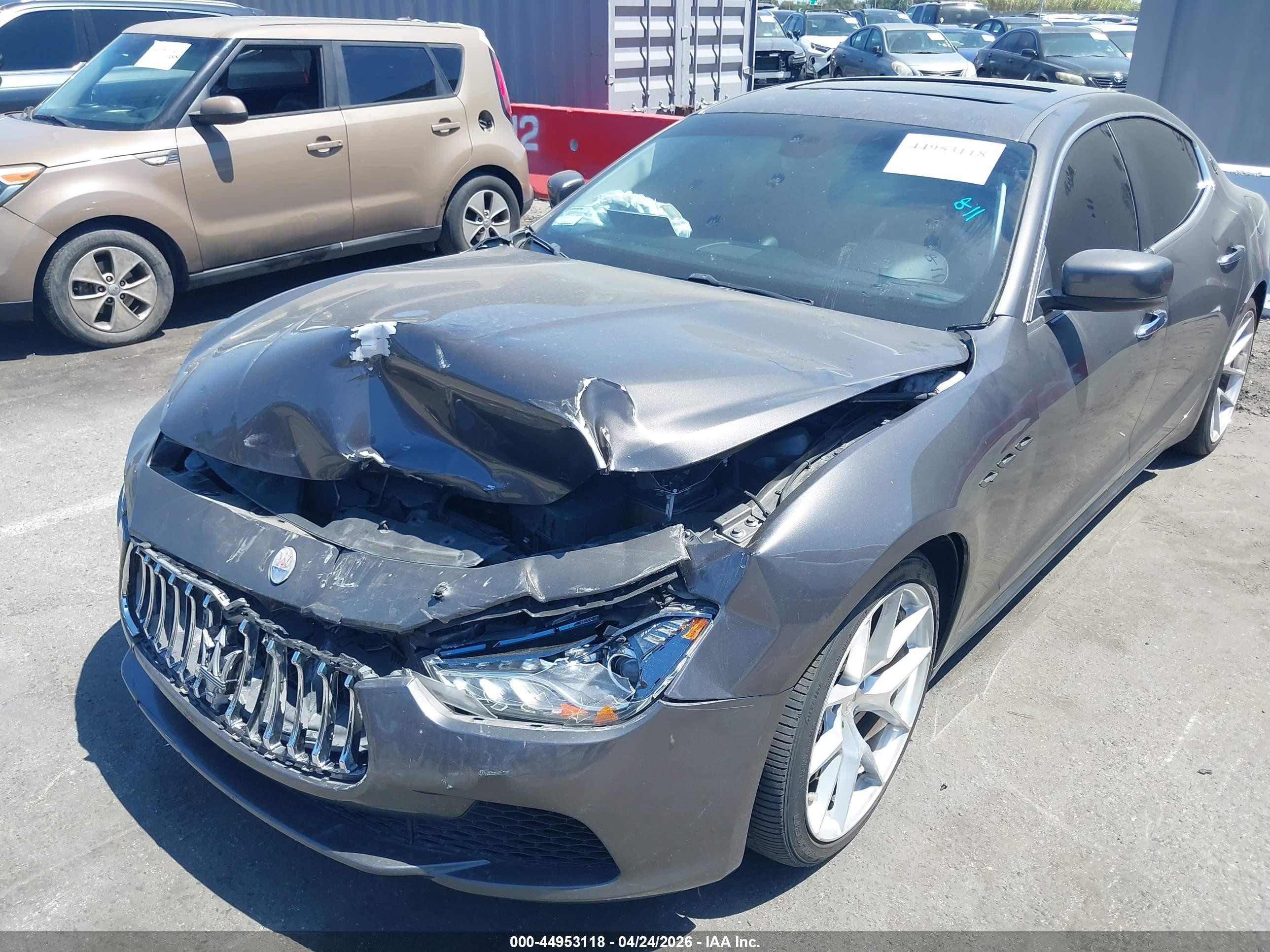 2015 Maserati Ghibli   Gray vin: ZAM57XSA8F1149299