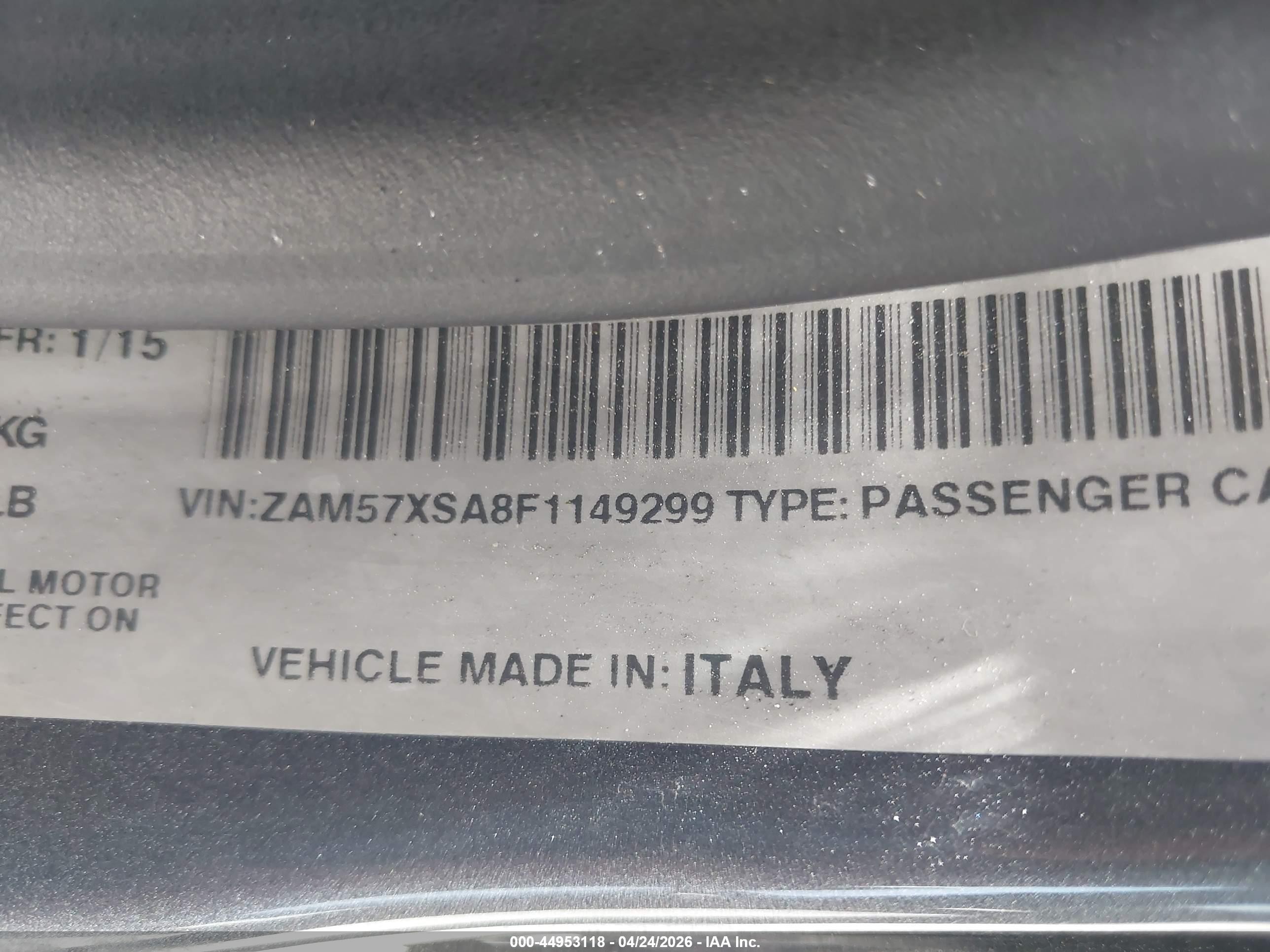 2015 Maserati Ghibli   Gray vin: ZAM57XSA8F1149299