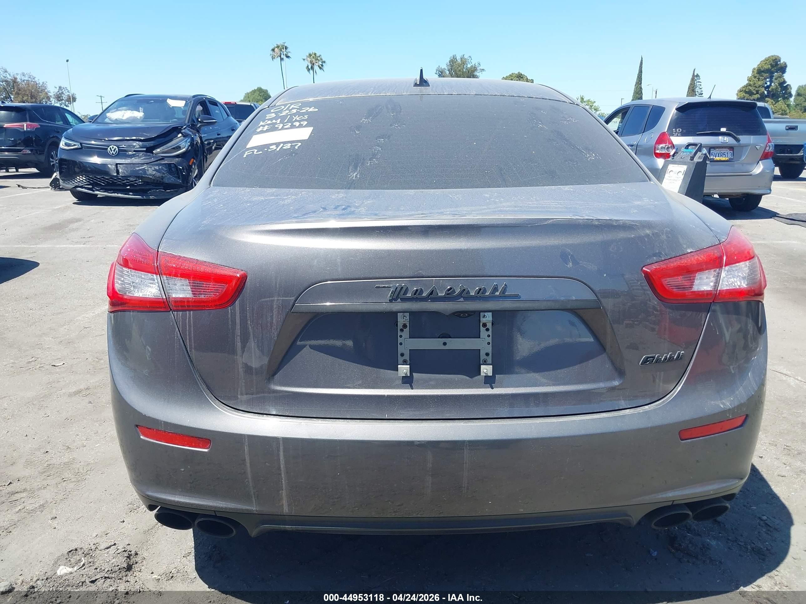 2015 Maserati Ghibli   Gray vin: ZAM57XSA8F1149299