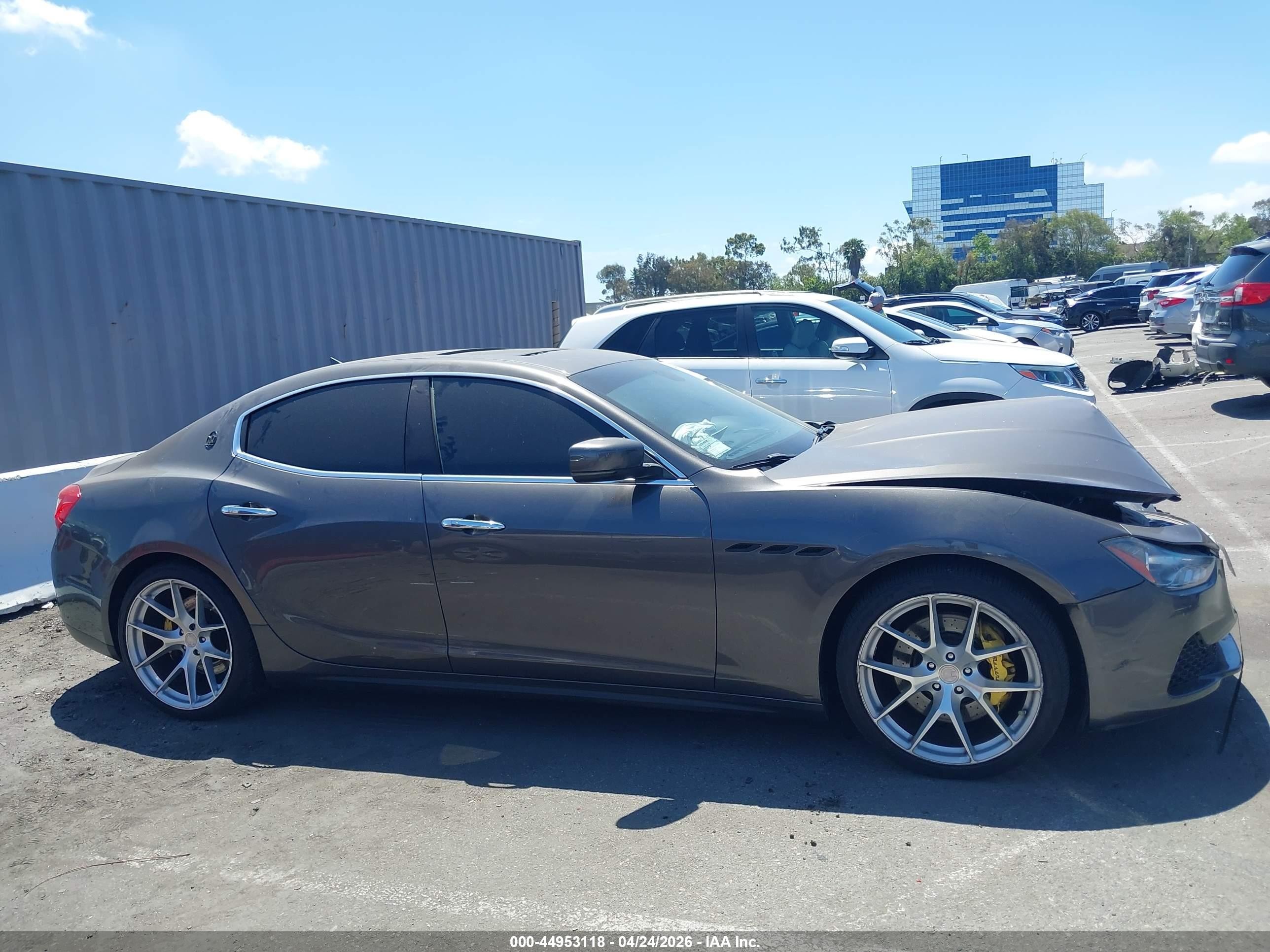 2015 Maserati Ghibli   Gray vin: ZAM57XSA8F1149299