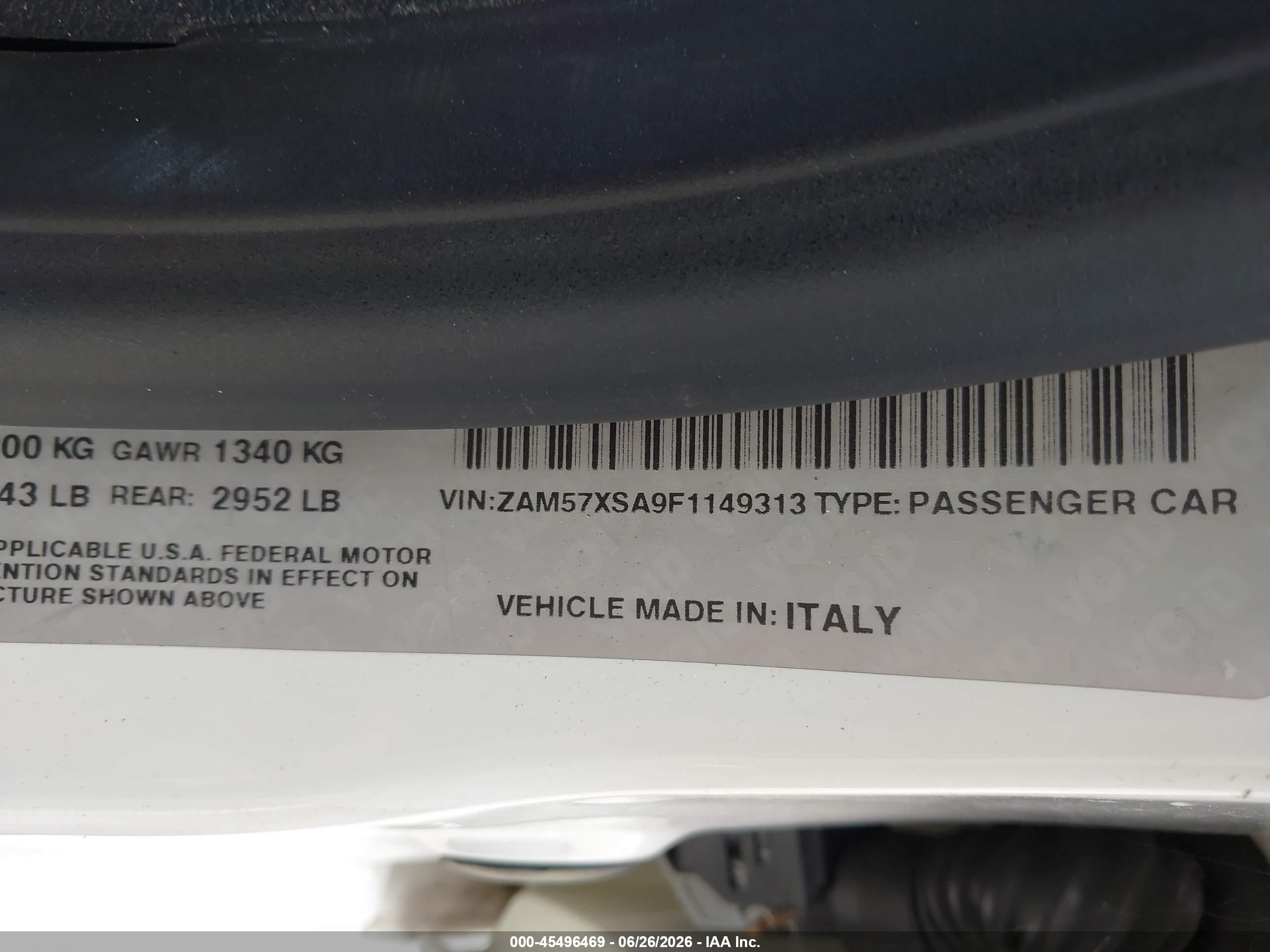 2015 Maserati Ghibli   White vin: ZAM57XSA9F1149313
