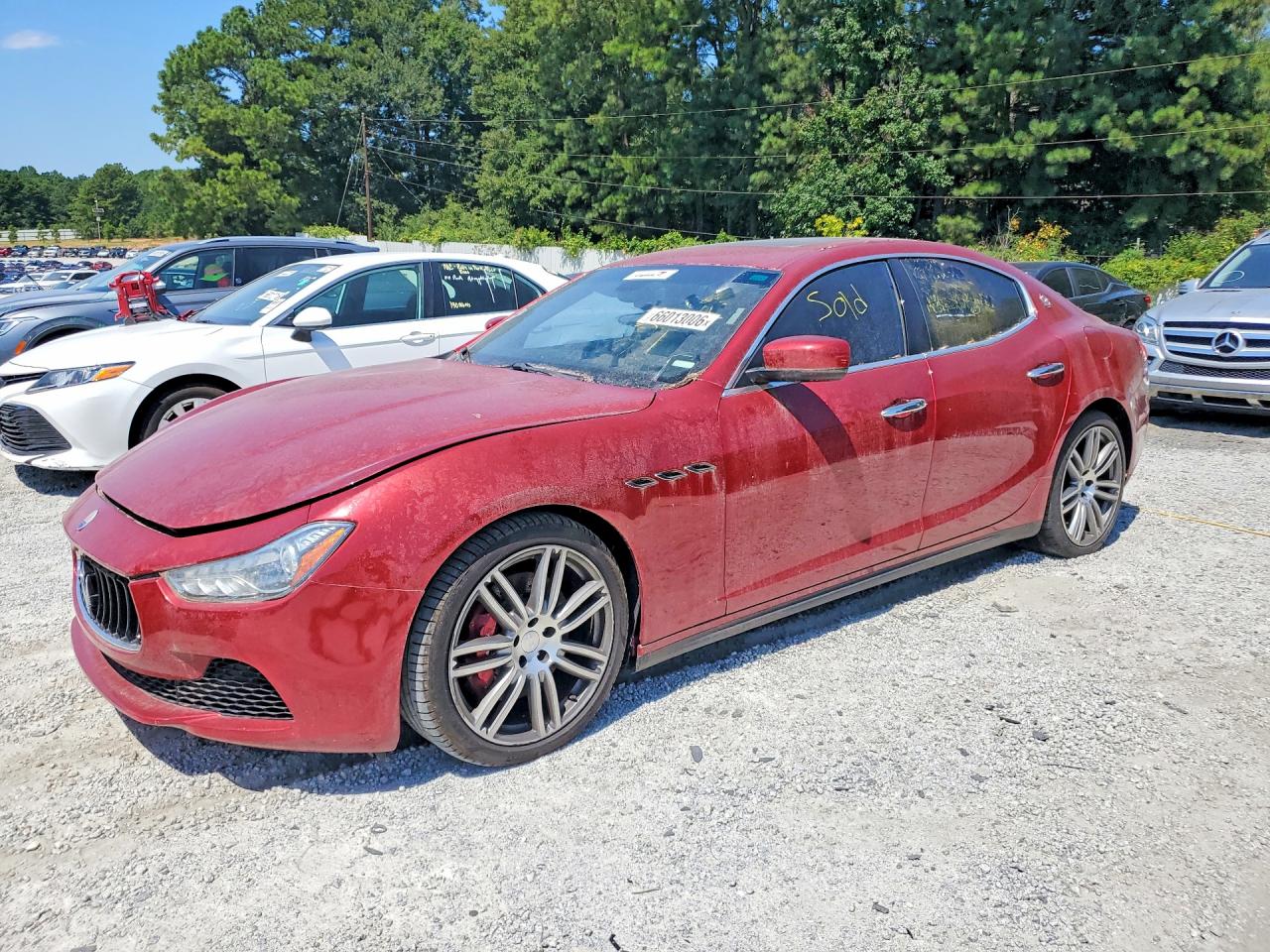 2015 Maserati Ghibli Burgundy vin: ZAM57XSAXF1155122