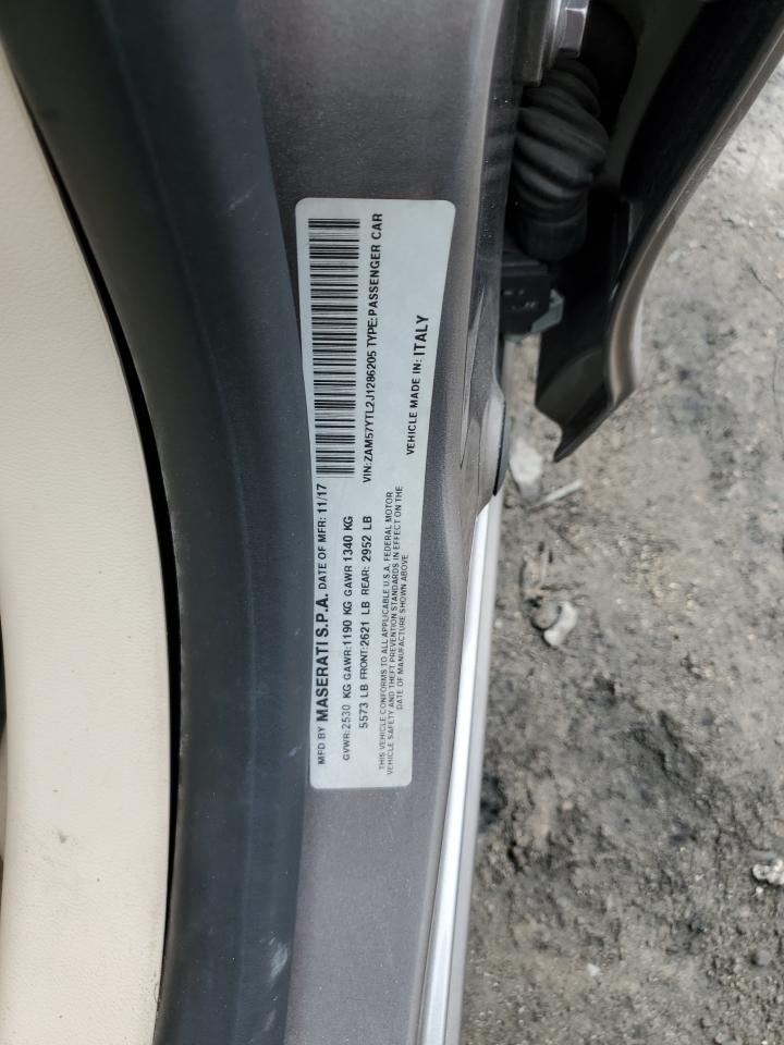 2018 Maserati Ghibli S Gray vin: ZAM57YTL2J1286205
