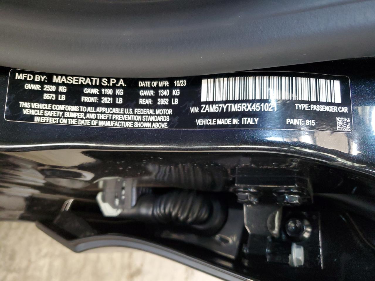 2024 Maserati Ghibli Modena Black vin: ZAM57YTM5RX451021