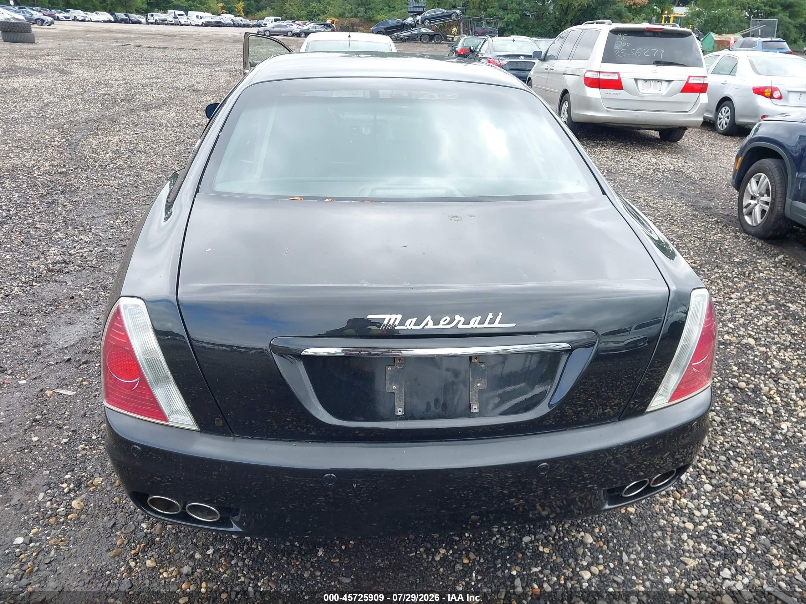 2007 Maserati Quattroporte Base Duoselect/executive Duoselect/sport Gt Duoselect Black vin: ZAMCE39A370026805