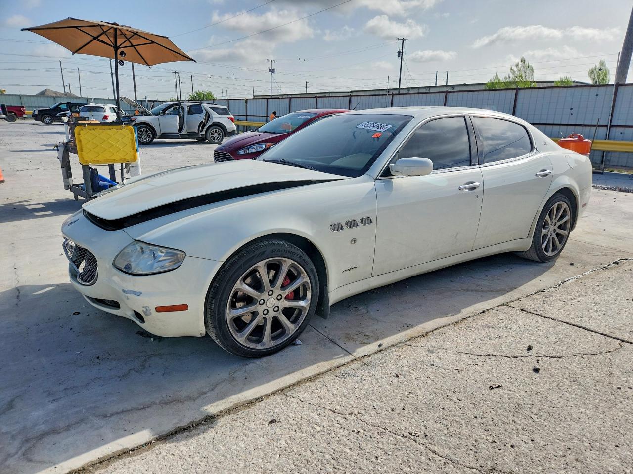 2007 Maserati Quattroporte M139 White vin: ZAMFE39A770030479