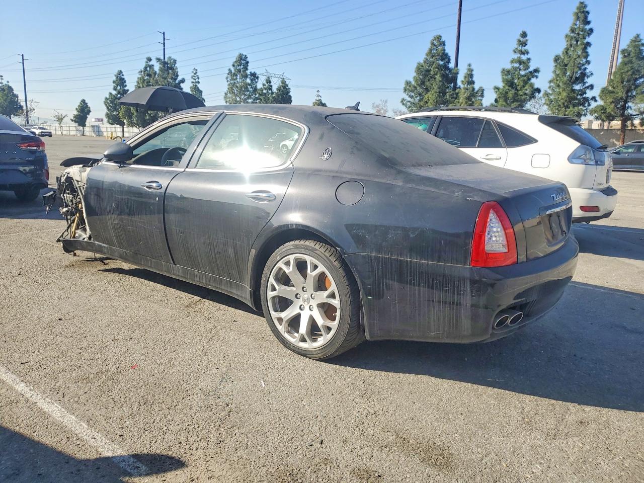 2009 Maserati Quattroporte Black vin: ZAMFK39A290044639