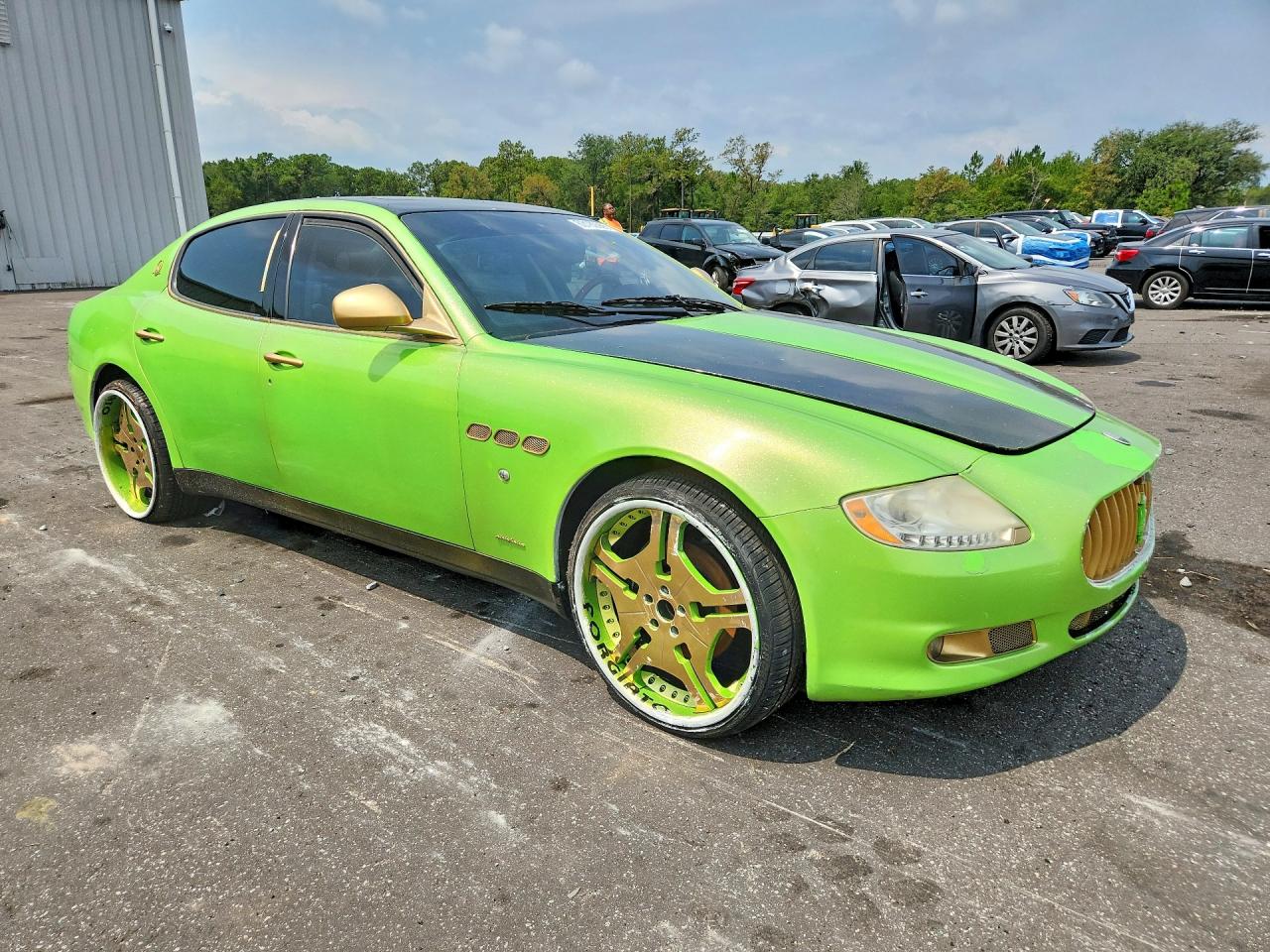 2009 Maserati Quattroporte Green vin: ZAMFK39A790041834