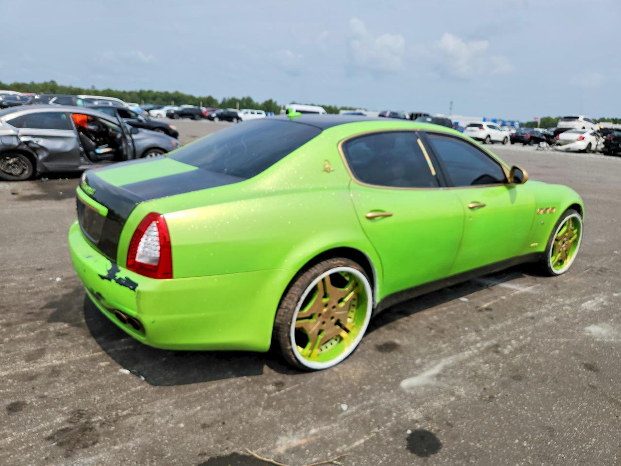 2009 Maserati Quattroporte Green vin: ZAMFK39A790041834