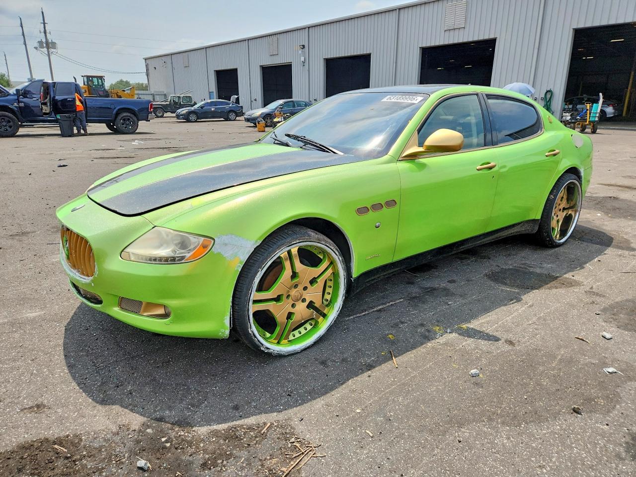 2009 Maserati Quattroporte Green vin: ZAMFK39A790041834