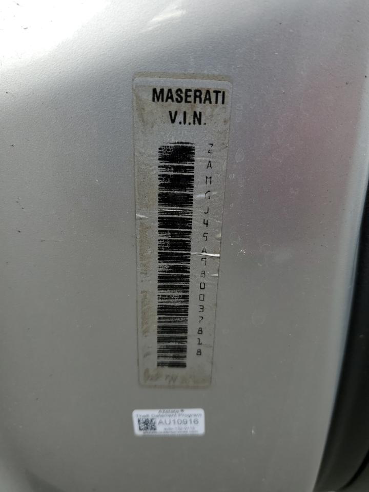 2008 Maserati Granturismo Silver vin: ZAMGJ45A980037818