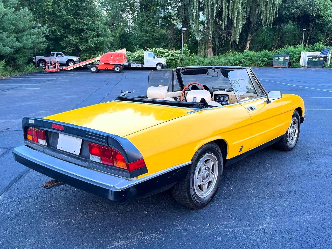 1983 Alfa Romeo Veloce 2000 Spider Yellow vin: ZARBA5419D1016838
