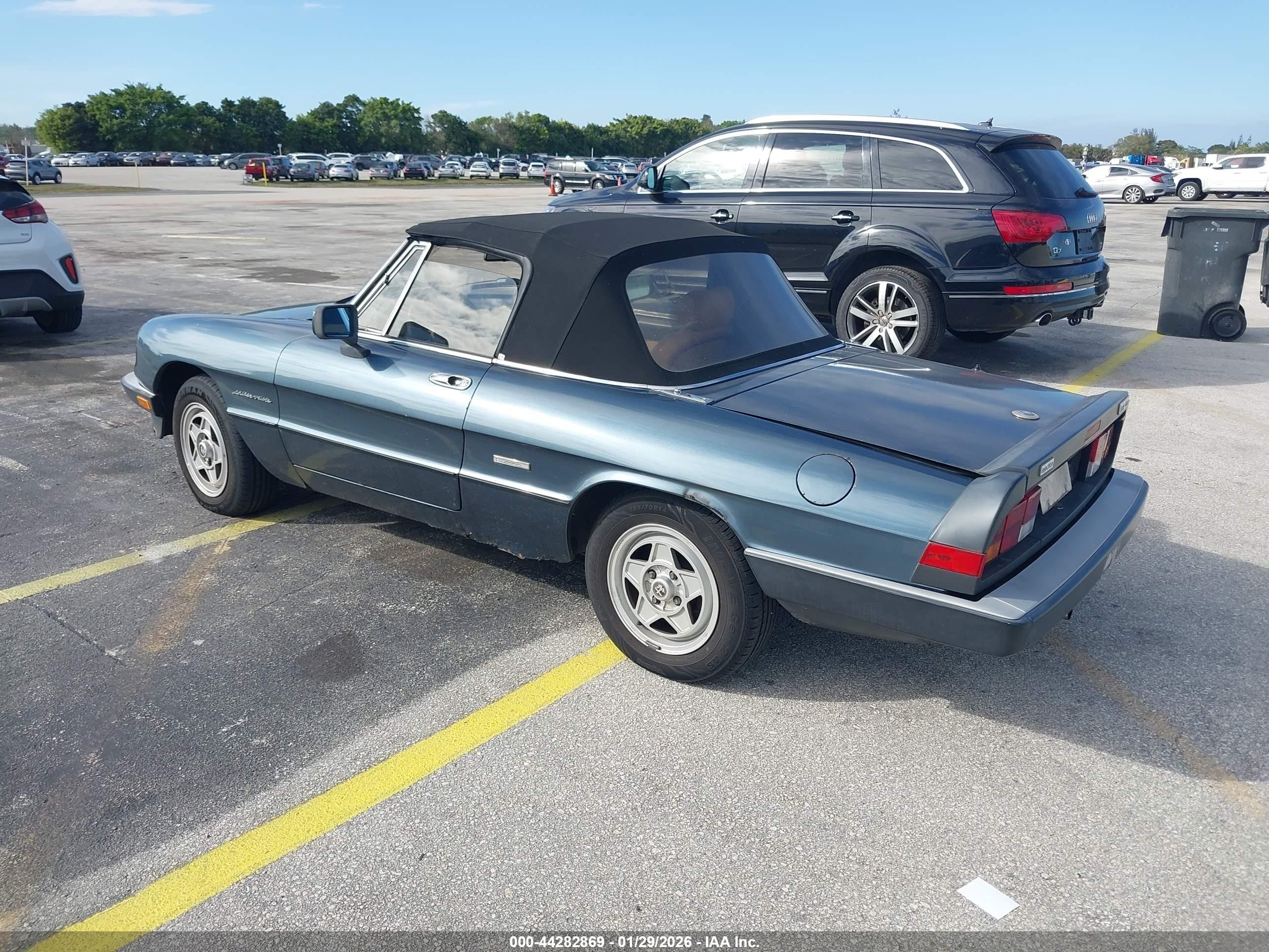 1989 Alfa Romeo Spider Veloce Blue vin: ZARBA5583K1066255