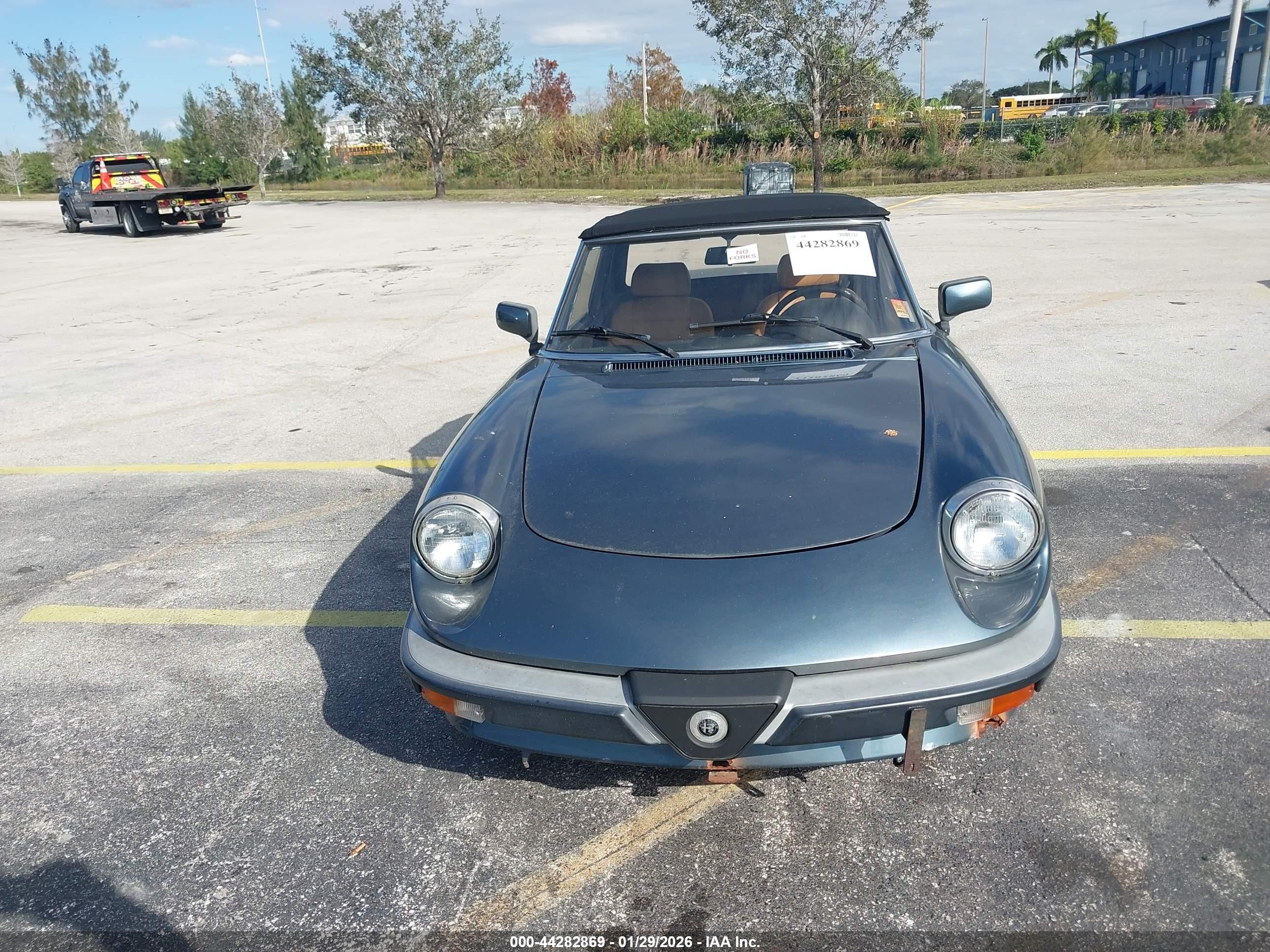 1989 Alfa Romeo Spider Veloce Blue vin: ZARBA5583K1066255