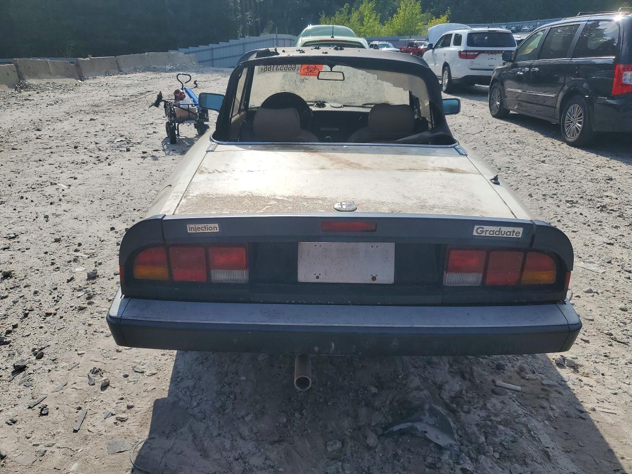 1987 Alfa Romeo Spider Graduate White vin: ZARBA5641H1045361