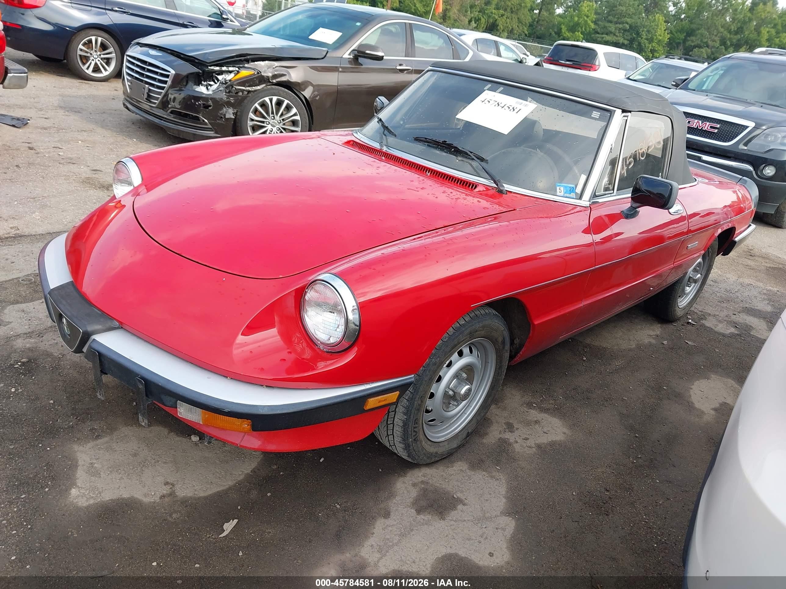 1987 Alfa Romeo Spider Graduate Red vin: ZARBA5648H1045552
