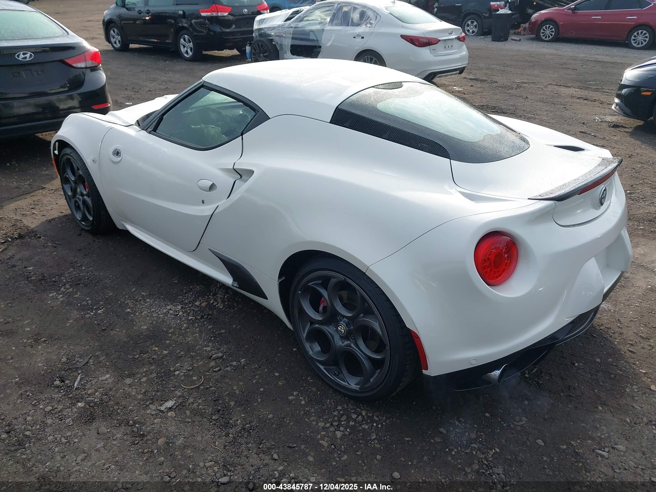 2015 Alfa Romeo 4c Launch Edition White vin: ZARBAAC43FM144806